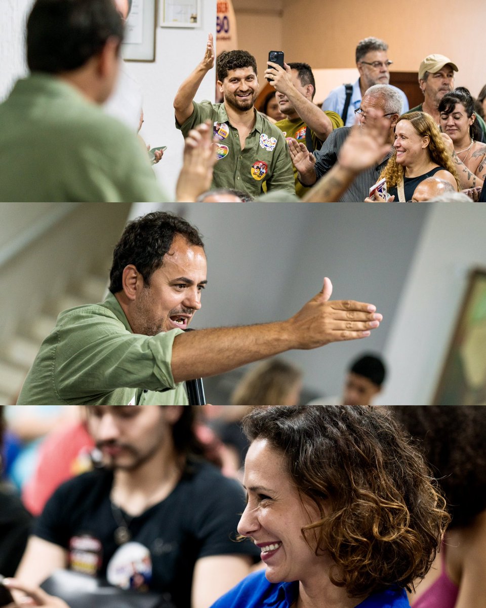 Glauber_Braga's tweet photo. Um dia de caminhada, diálogo e contato direto com o povo. E, para fechar o dia, o Encontro de Reta Final, no SINDSPREV, no centro do Rio.

Um momento de organização, encontro e fortalecimento da campanha, ao lado dos companheiros Siri e Mônica Benício,  e nossos candidatos à estadual Clarice Chacon, Anderson Ribeiro e Prof. Josemar para dar o último gás nessa reta final.

Seguimos com o desafio de barrar o avanço da extrema direita, eleger Lula e fortalecer nossas candidaturas ao Senado, com Mônica Benício e Benedita.

Pra cima deles!

Glauber 5080.