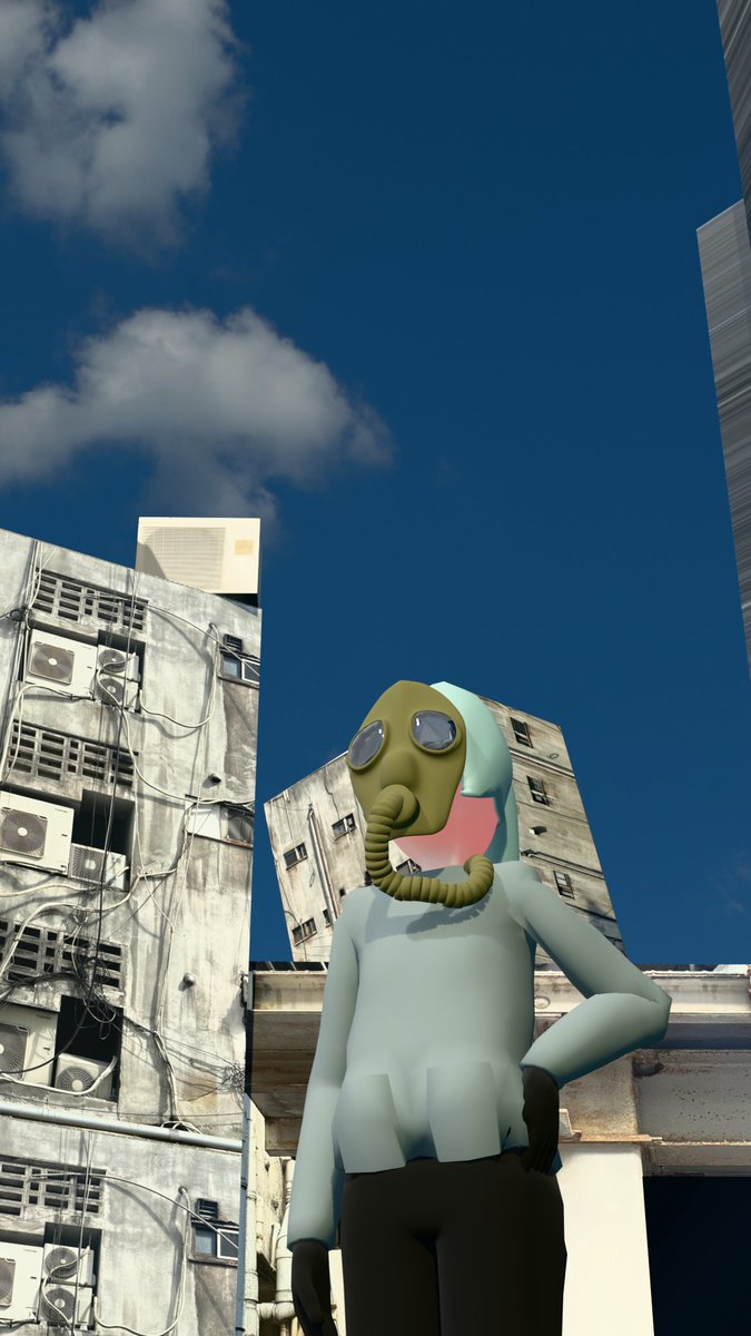 MonMonster0's tweet photo. 荒廃した世界にガスマスクの女の子

#blender #b3d #blendercommunity https://t.co/jZ3lMe0yr2