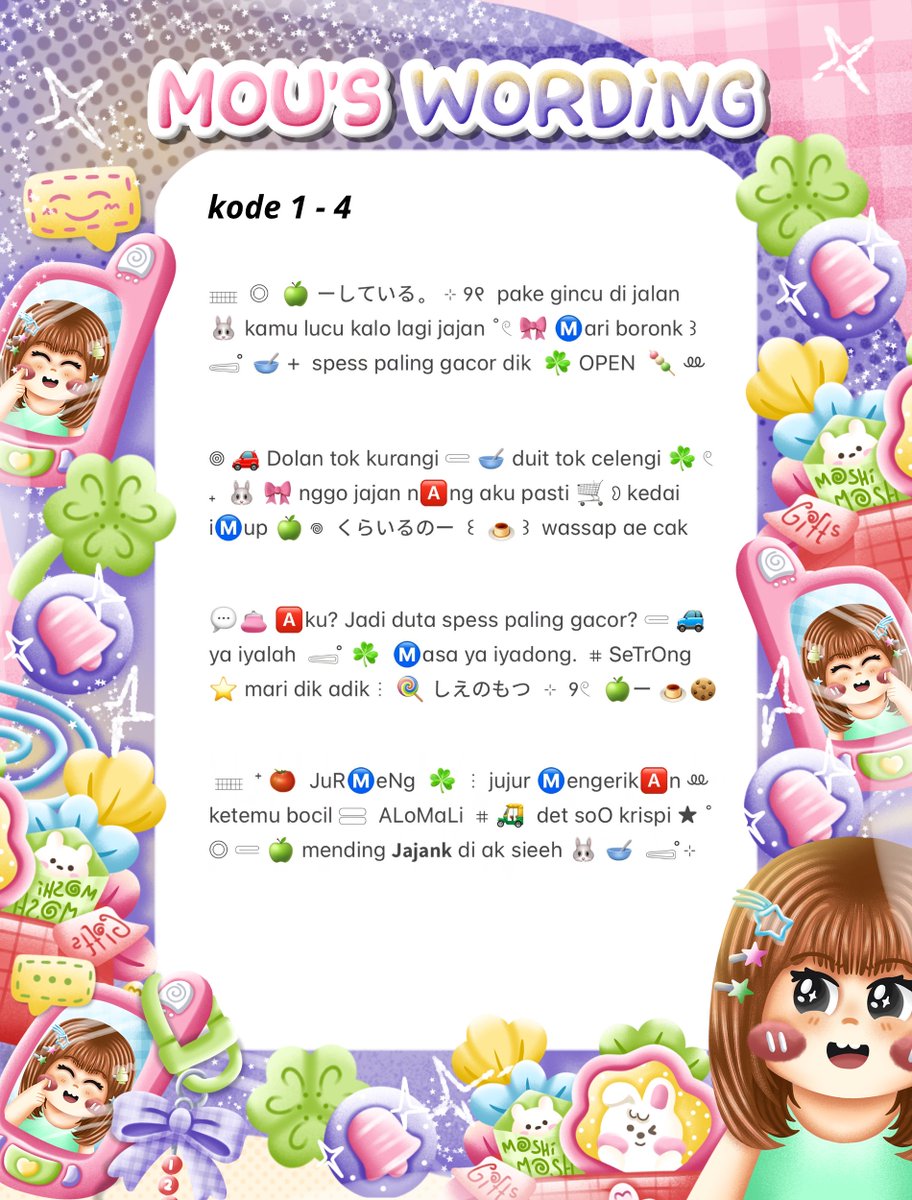 charmouraa's tweet photo. Help repost? Thank you 
𖦹  “  🎀  GIVEAWAY TIME  💐  ⊹ ˚

₊  𓈄᳸  dalam rangka kak kerall's birthday @sunstarmeow 🌟𖦹 kak kerall mau bagi bagi ☘︎ Ꮺ.  4 wording bio 🍨💭 yang bisa kamu claim secara free 💌🍵 more info cek reply atau ALT ya 𓈃 👛 #zonauangㅤ https://t.co/nxR8HH3BKb