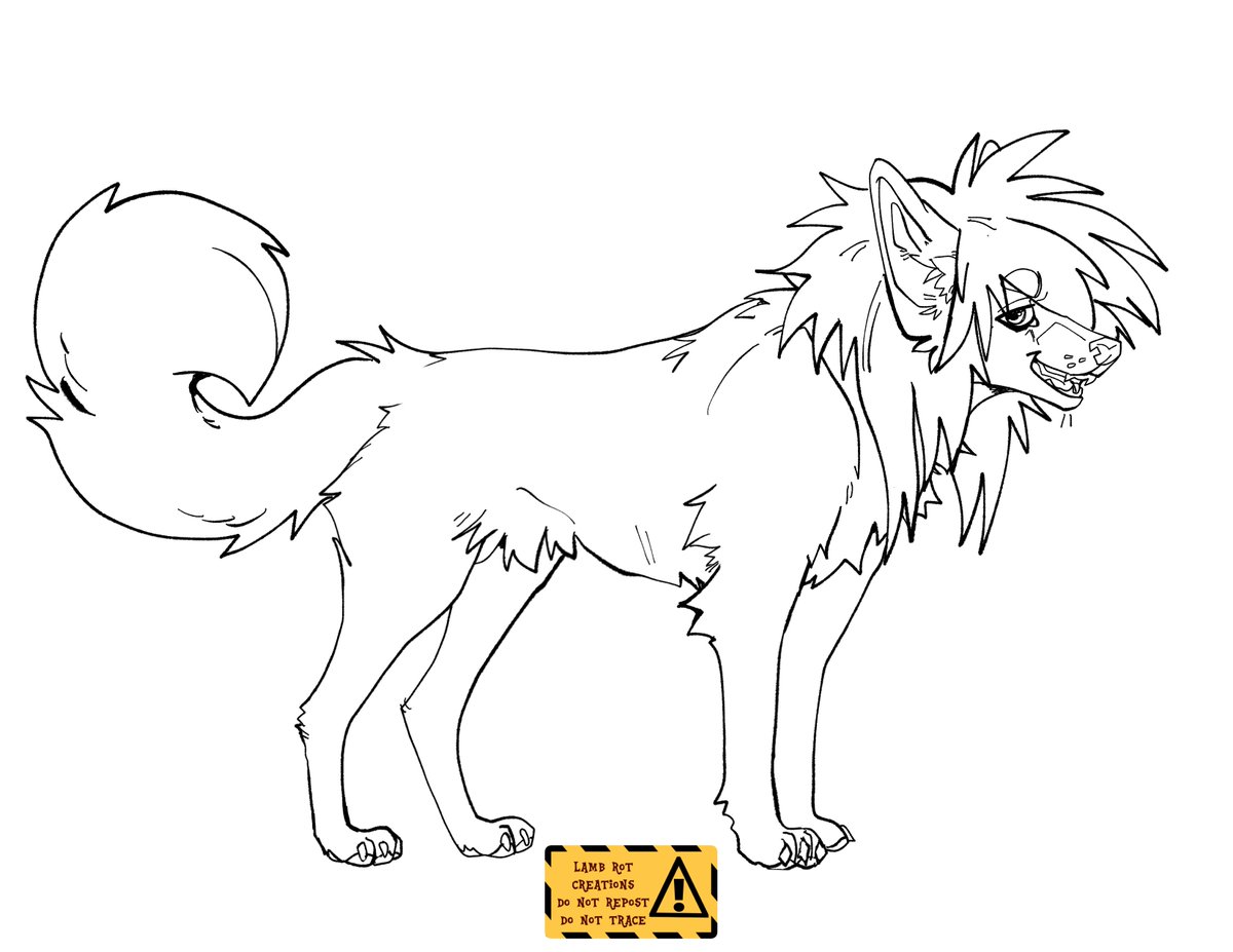 ripTeeth's tweet photo. made a wolf base i wouldve wantd to use in middle school, use if you wanna https://t.co/OVADnUma8v