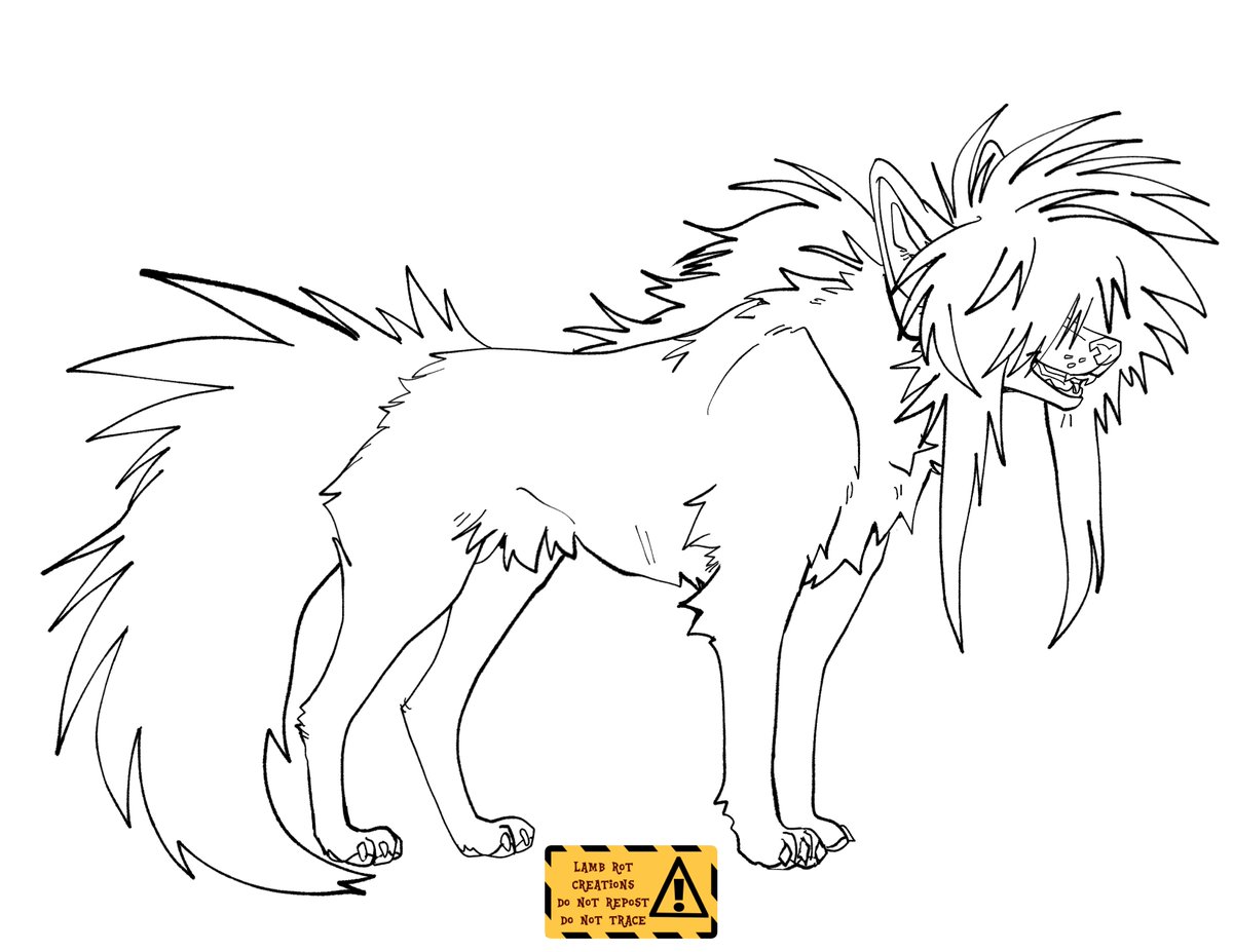 ripTeeth's tweet photo. made a wolf base i wouldve wantd to use in middle school, use if you wanna https://t.co/OVADnUma8v
