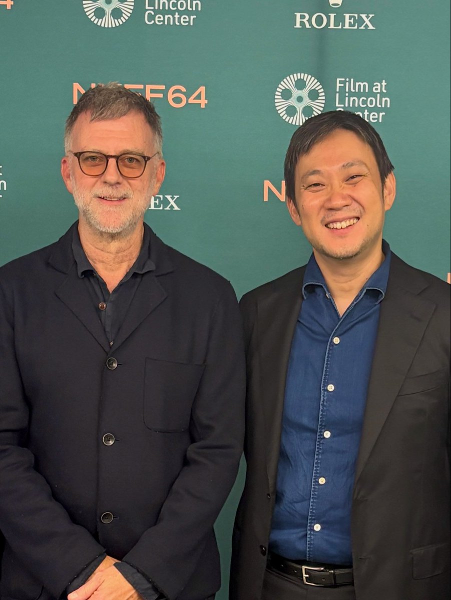 neonrated's tweet photo. Icons only. Paul Thomas Anderson and Ryusuke Hamaguchi meet backstage at the New York Film Festival. https://t.co/A4fjWAs42H