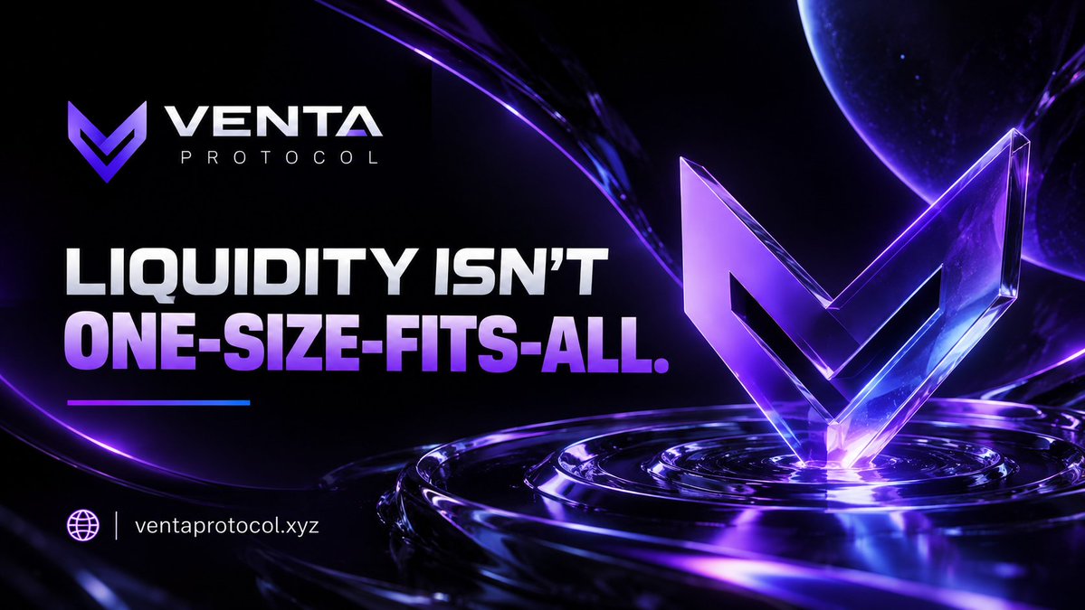 ventaprotocol's tweet photo. Different assets.
Different market conditions.
Different strategies.

Venta Protocol is built around the idea that liquidity infrastructure should adapt to the strategy  not force every position into the same approach.

Adaptive liquidity, built with intent.

🌐 https://t.co/0U1lWC0yPw

#VentaProtocol #DeFi #Liquidity #RobinhoodChain