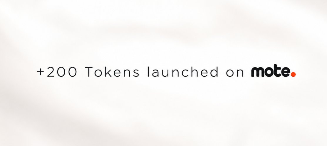 motecash's tweet photo. 🟠 200 tokens launched on Mote in less than an hour, and our official token migrated in under 30 minutes.

Now it’s time to build the roadmap and the community. https://t.co/gcn8Q1yQmH