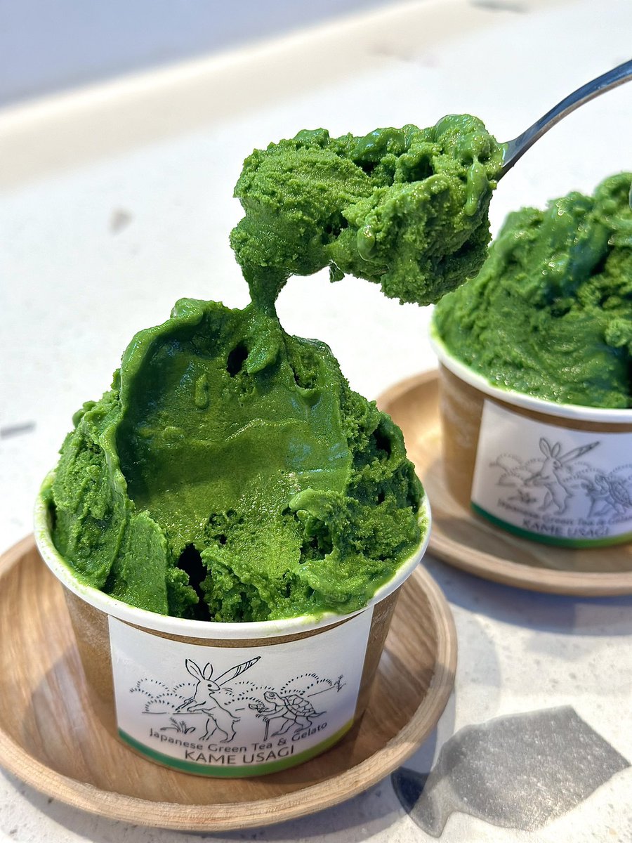 maccha_lover_'s tweet photo. 宇治で激ウマ抹茶ジェラート食べたいなら「かめうさぎ」に行ってください。ジェラートと日本茶の専門店だからこそできる、旨みと甘みの新発見。この投稿見た人全員に抹茶沼ハマり注意報発令させたい https://t.co/25X8dWkSri