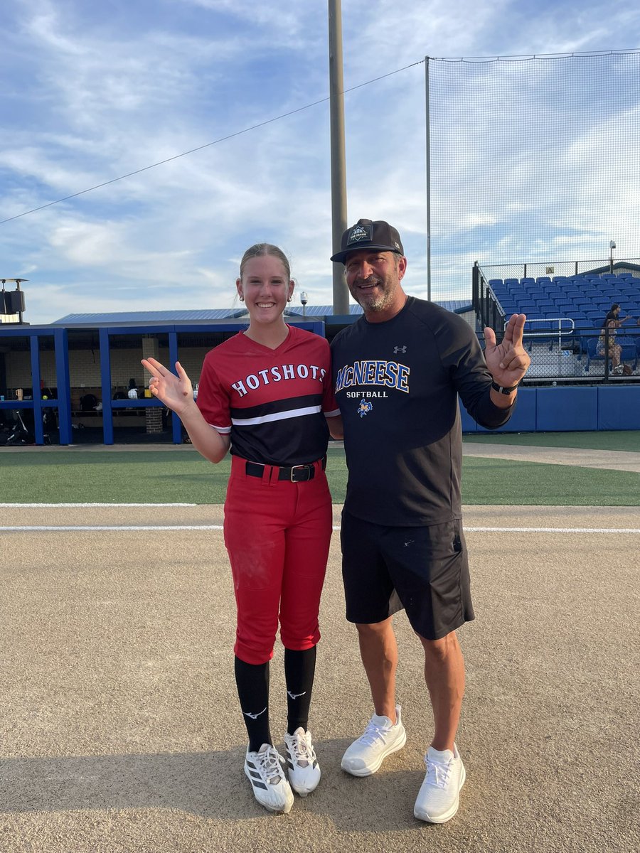 FEastridge2030's tweet photo. Had such a great time @McNeeseSoftball. Put in a lot of work and got some amazing feedback. Thank you for having me out
@McNeeseSoftball @D1Softball 
@LineDsoftball https://t.co/afe6gK0UJB