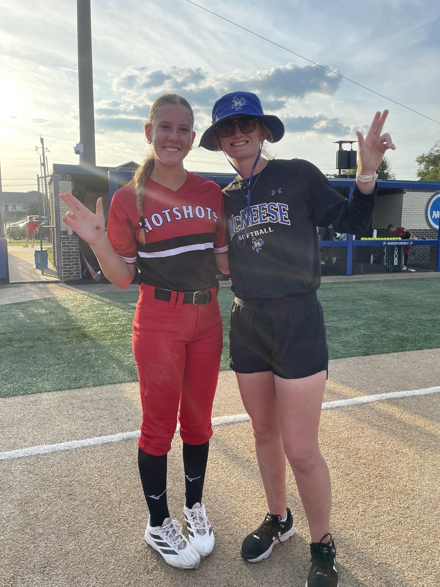FEastridge2030's tweet photo. Had such a great time @McNeeseSoftball. Put in a lot of work and got some amazing feedback. Thank you for having me out
@McNeeseSoftball @D1Softball 
@LineDsoftball https://t.co/afe6gK0UJB