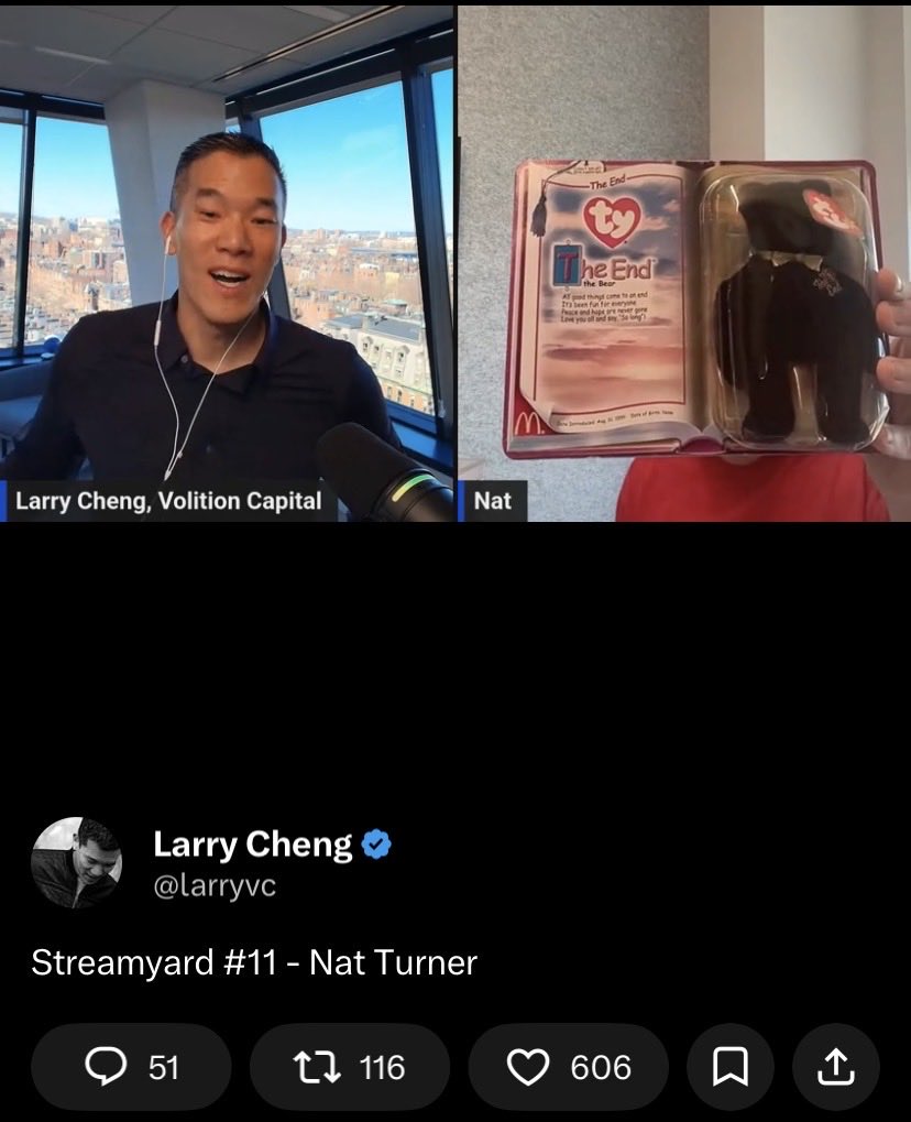 ThePPseedsShow's tweet photo. So you’re telling me Nat Turner decided to buy GME one day before 10/2 the same Nat Turner who held up Tetris and a teddy bear saying the end on Larry Chengs live stream? 

Yeah we fucking won https://t.co/diNmFtA2pf