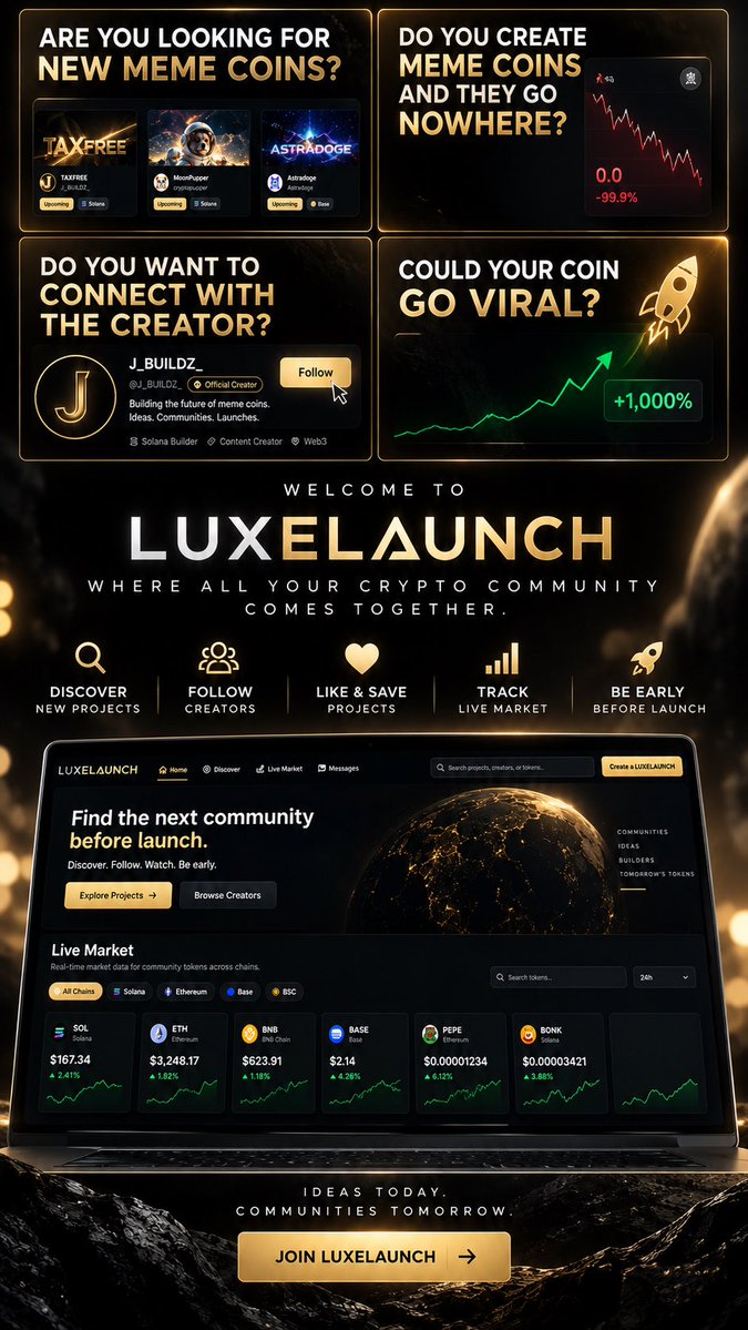 LuxeLaunch_'s tweet photo. It’s free to sign up people!!! 
#crypto #solana #memecoins #memes https://t.co/XWMQWhF5C6