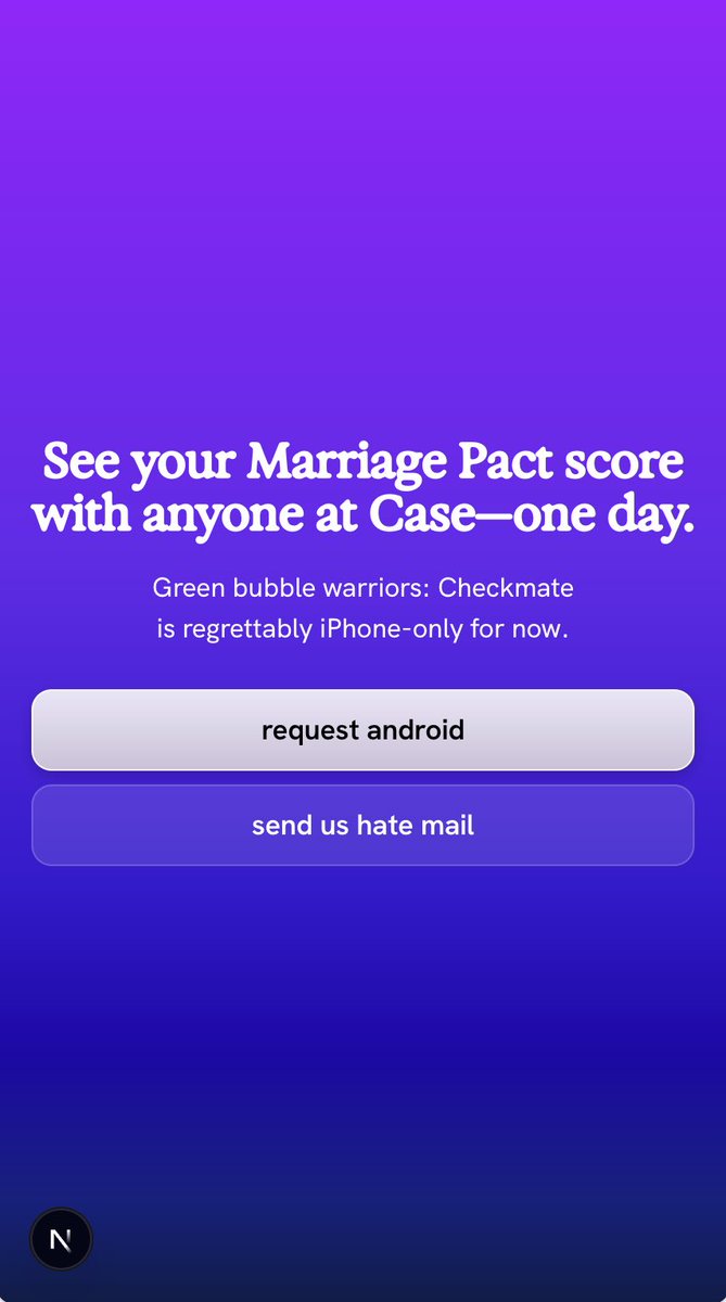 liamjmcgregor's tweet photo. If someone sends you a link to our app, but you have Android…

We show you a special screen &amp; ask you to send us “hate mail”

I’ve never been so happy to get so much hate mail 😊 https://t.co/S4IGx5901L