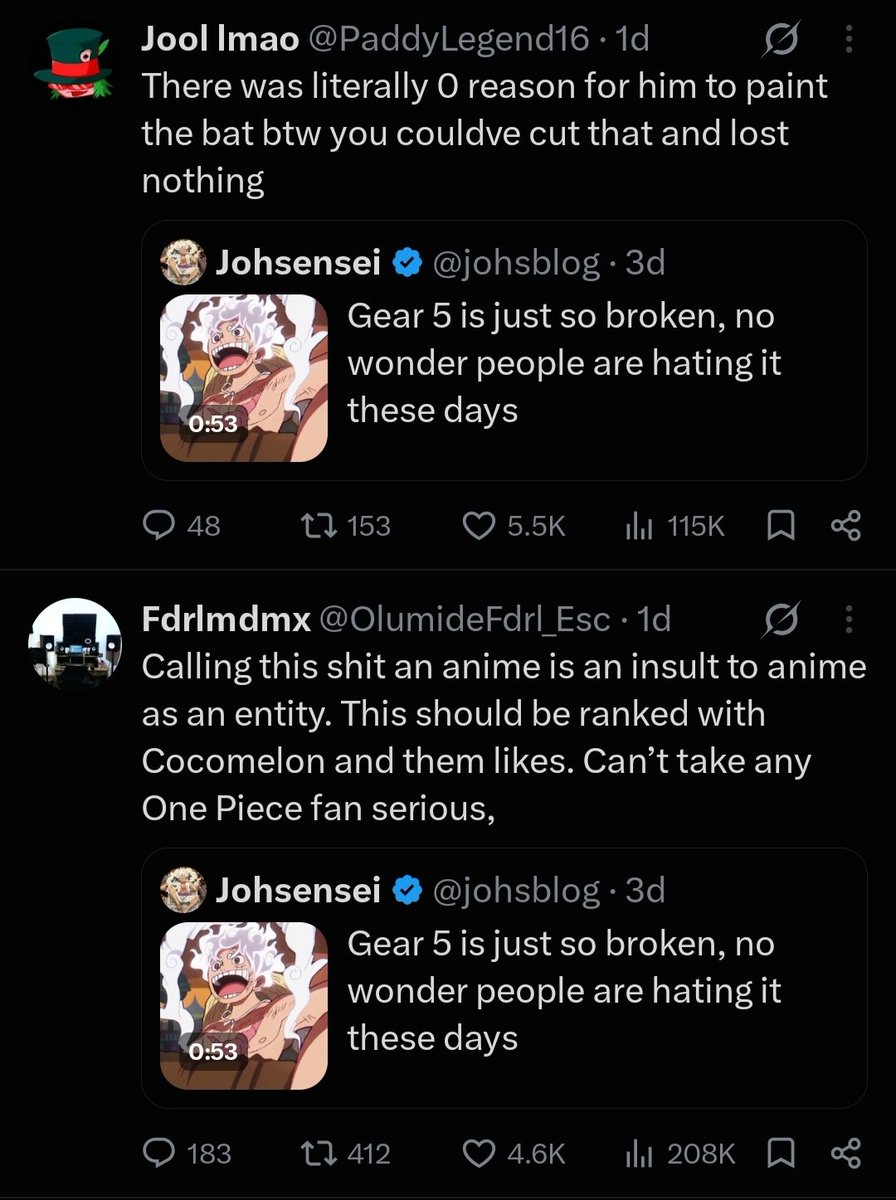 PascalShibui's tweet photo. The hate this show get's is genuinely not normal some of this shit are not even critism it's just pure stupid takes, All these over a one minute clip 🤦🏾‍♂️. https://t.co/avEuPCvqns