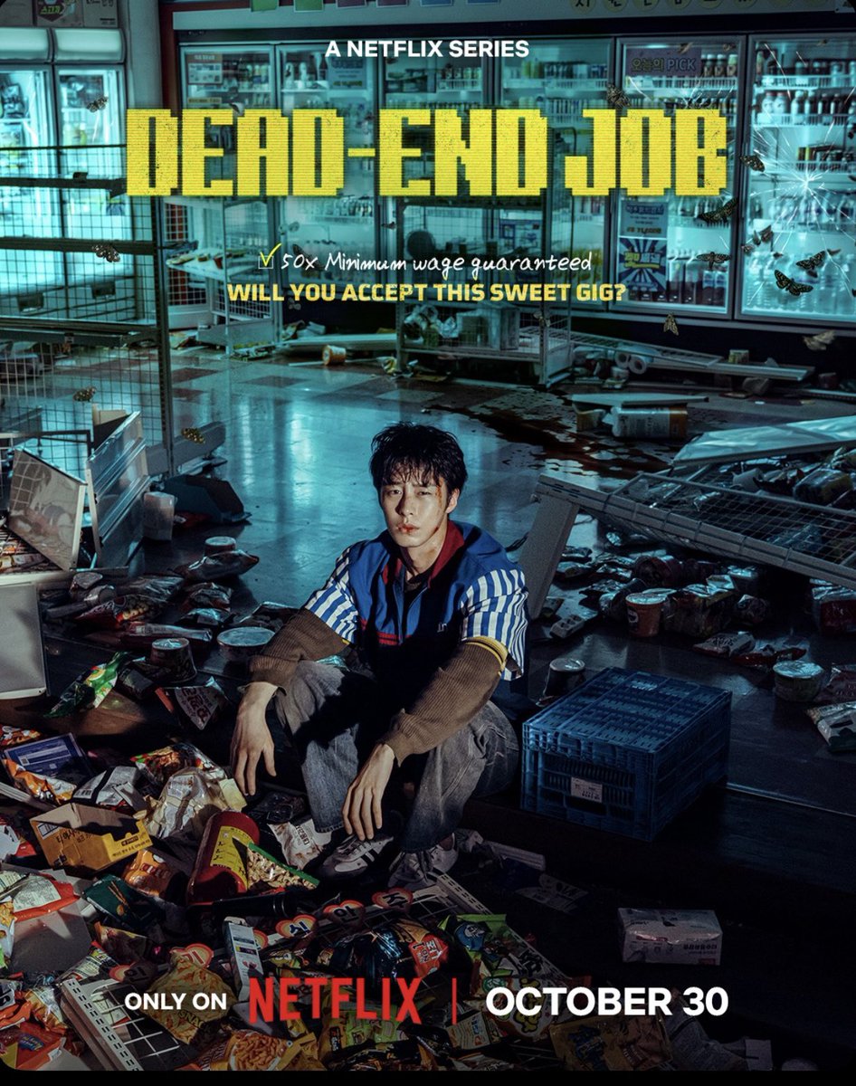 BleekyBlerds's tweet photo. Dead-End Job - 50x minimum wage guaranteed Is but the choice comes with a price you can't easily escape.
starring Lee Jae-wook, Ko Min-si, Kim Min-ha, and Lee Hee-jun, a mystery horror fantasy series ‹Dead-End Job> is coming october 30, only on netflix. #DeadEndJob #bleekyblerds https://t.co/6TNnTkGCCK