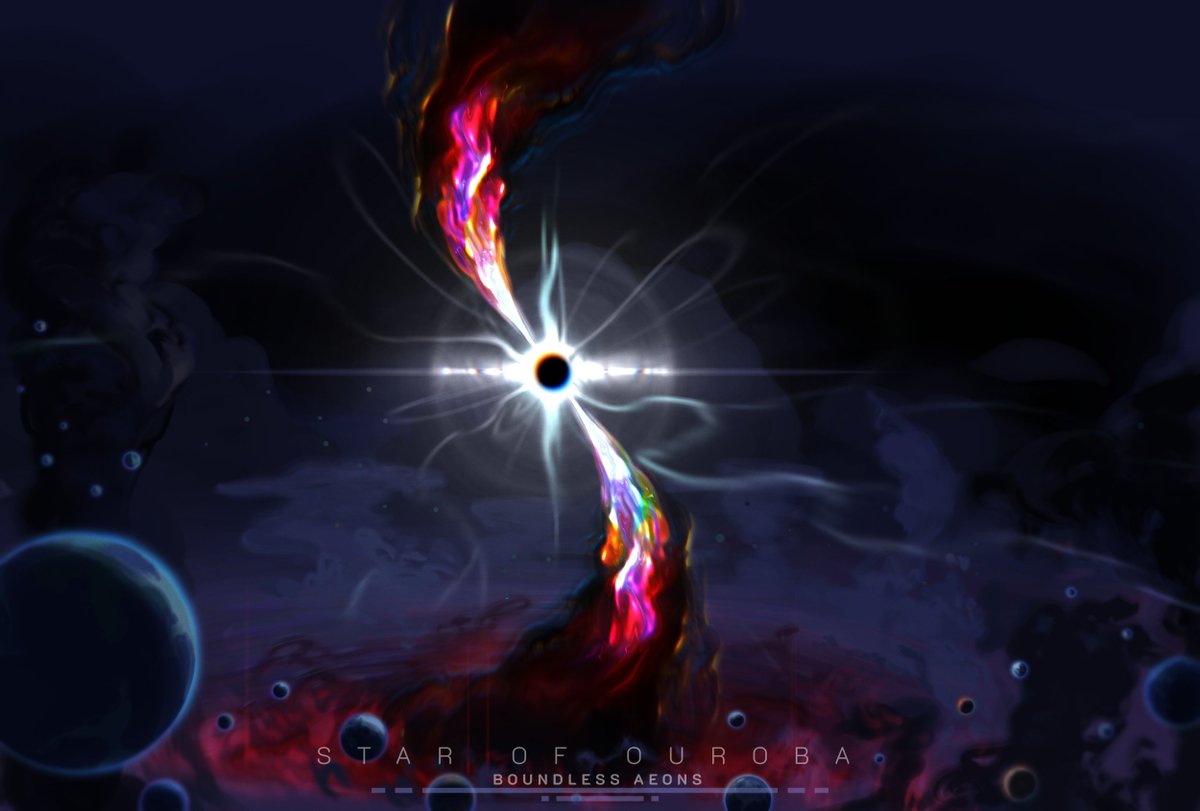 AureusSolstar's tweet photo. Something of my world building project, Boundless Aeons! Featuring the core of the setting the thing that creates, changes and destroys the Star of Ourobas https://t.co/6LMYchwDaN