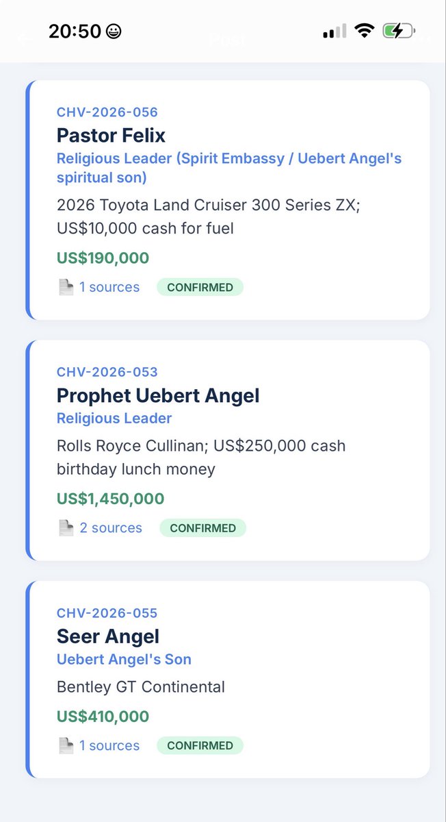TheLightScribe's tweet photo. See the looted money he was dashing “prophets” of Baal

A man of God that can’t reject looted money with no proof of enterprise.
They will collecting money from frauds while telling you to sow, fast, pray early morning prayers, honour and don’t abuse or criticise the government. https://t.co/wgRNRo5UBI