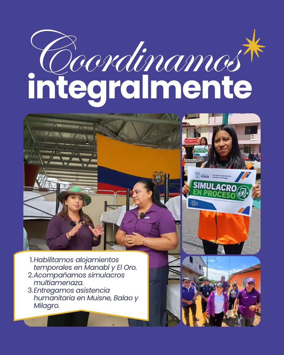 carolozanohok's tweet photo. 📍 Septiembre fue un mes de preparación, respuesta y trabajo en territorio.

Desde la SNGR fortalecimos capacidades, habilitamos alojamientos temporales y acompañamos a las comunidades afectadas. 

Llegamos donde más nos necesitan 🇪🇨 https://t.co/Z08rJpzZRp