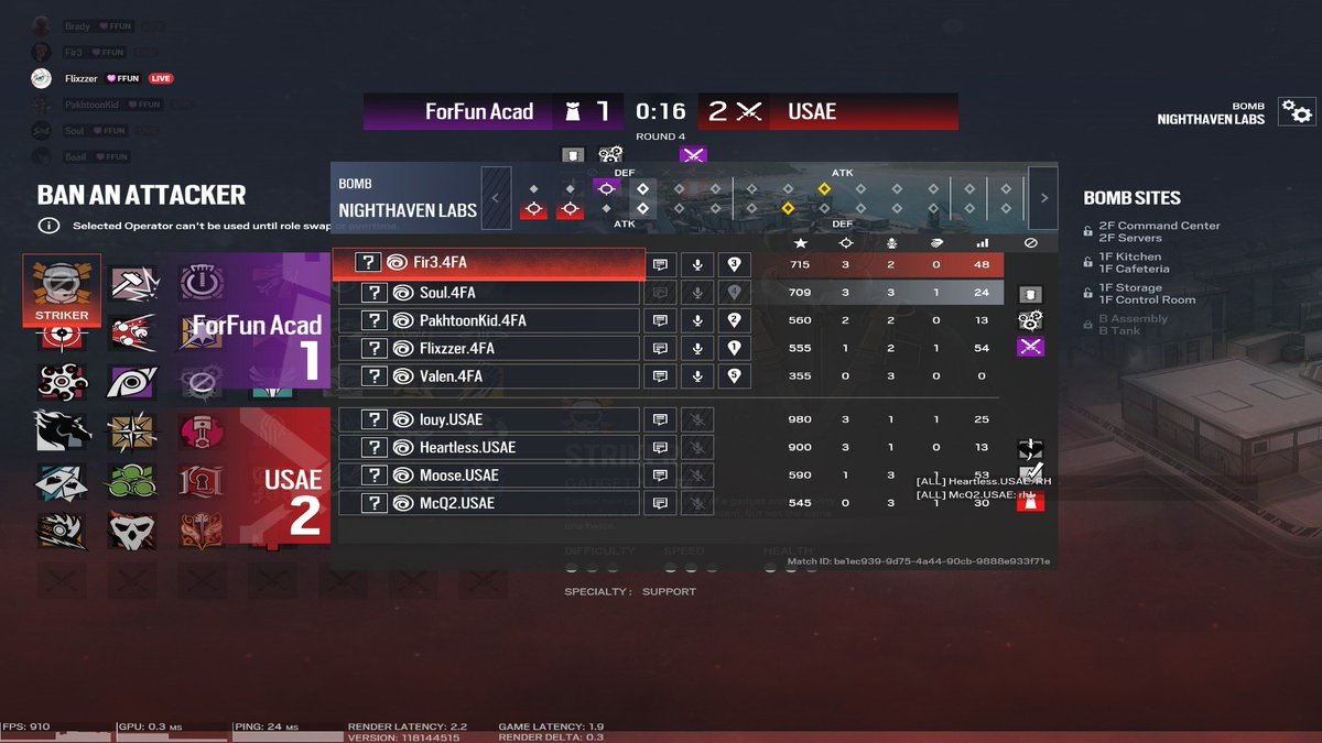 Soul_Siege's tweet photo. We win 2-0 in our first playoff game of @R6Unite ggs to USAE #4fun #4FA #4FunAcad https://t.co/d4OYtUyrvQ