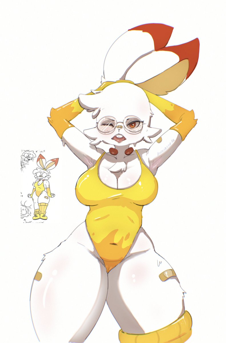 Kucushano12's tweet photo. My version of this DTIYS! ✨ I had so much fun drawing it! Original by @GlazedBunX3 💛 https://t.co/0PwzYhvcEM