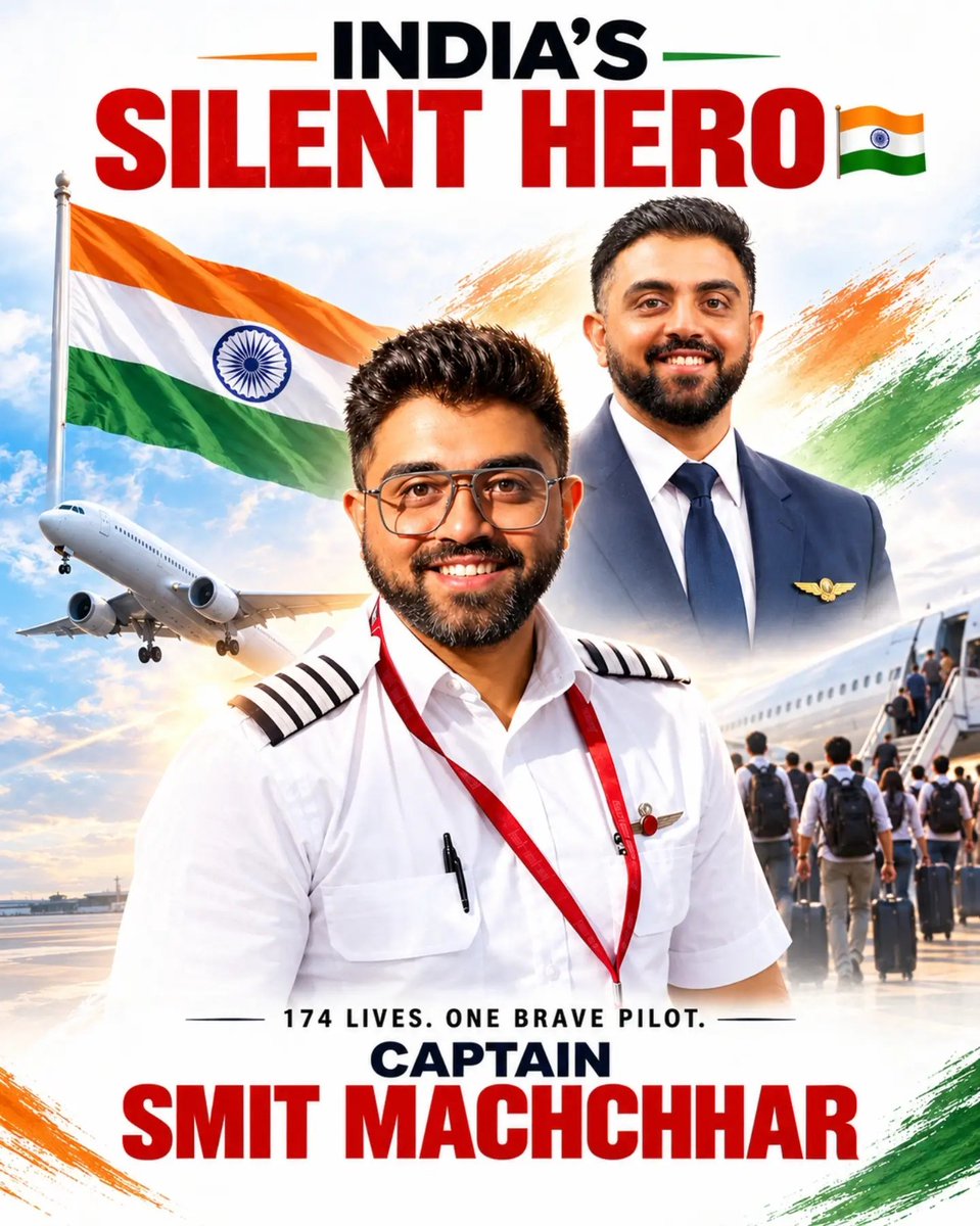 Indra_Ch07's tweet photo. Captain Smit Machchhar is a HERO. https://t.co/pfmfWX1crF