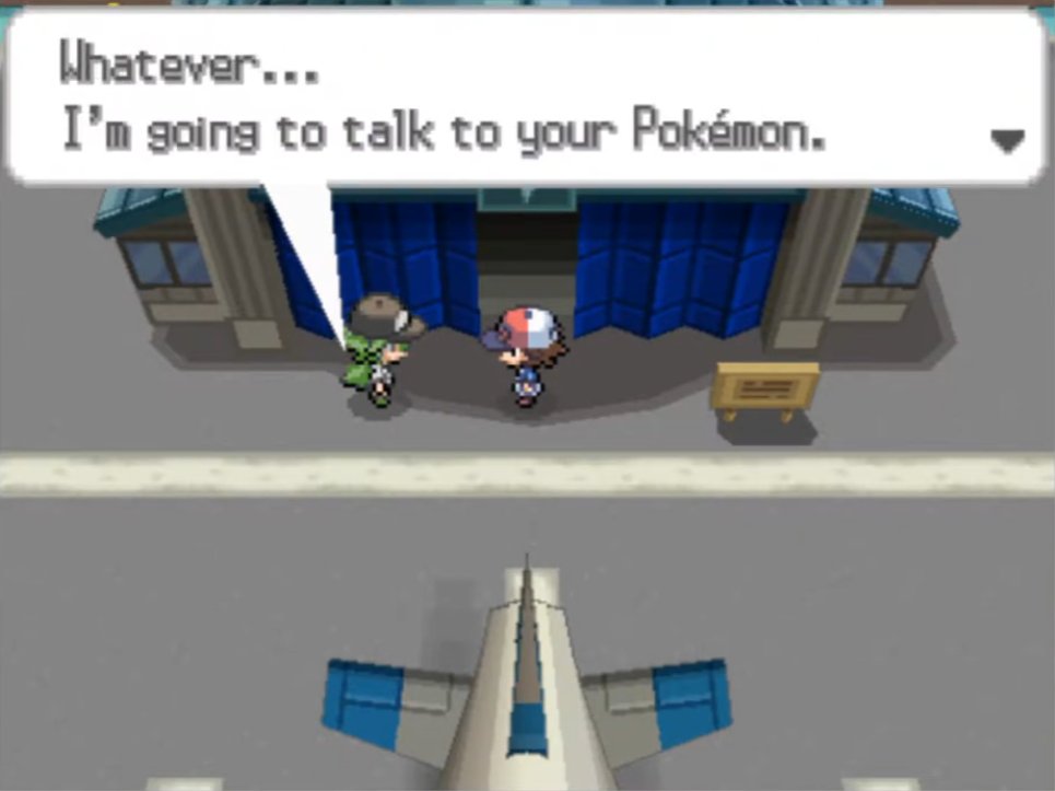 ooopsalltes's tweet photo. i really love the implication that in this scene whichever pokemon is first in your party just doxxes you for N https://t.co/gA7tIbJ6BJ