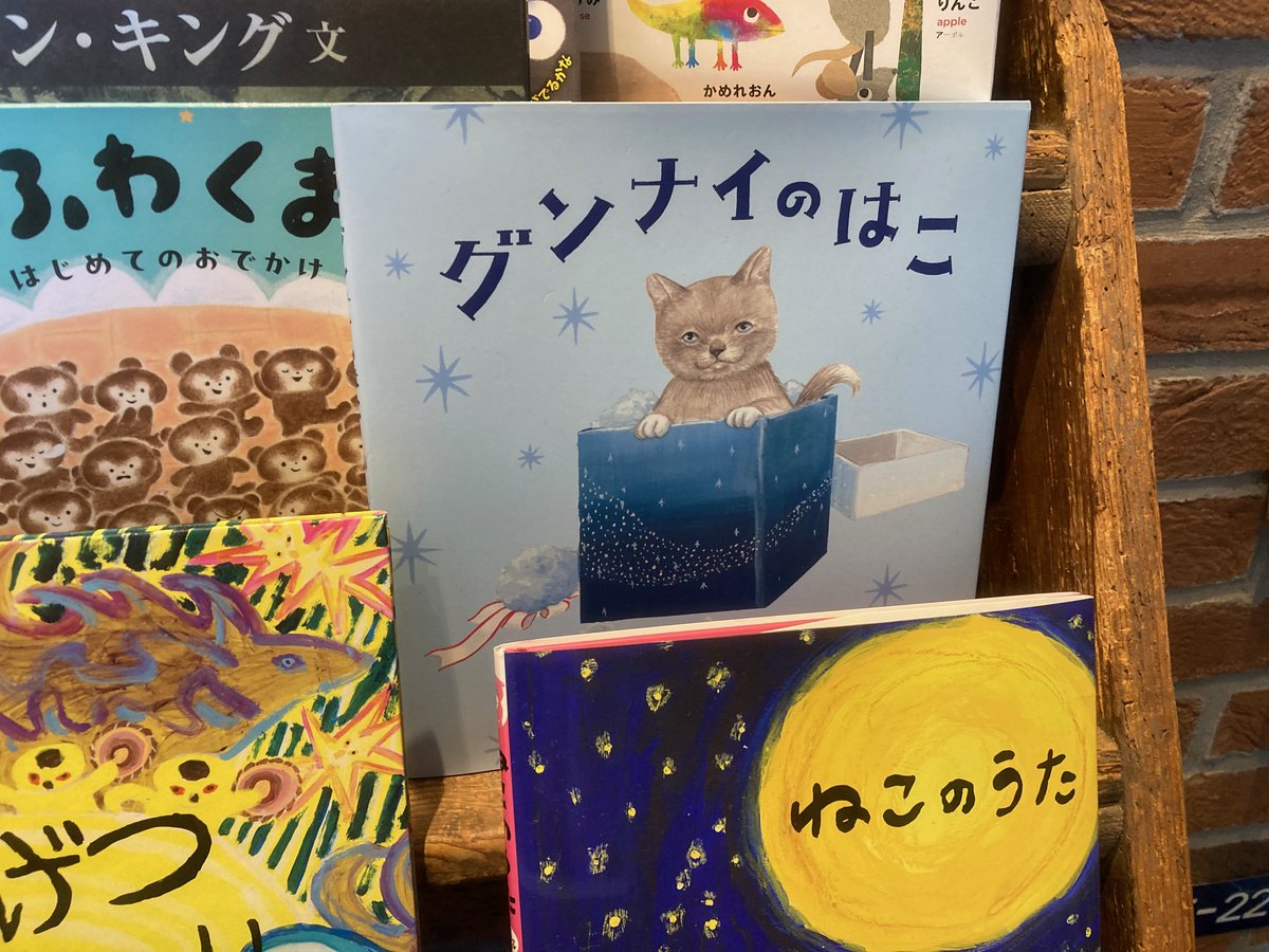 oizumishoten's tweet photo. 【展開感謝】山陽堂書店さま
児童書コーナーにて『グンナイのはこ』展開中‼️庄野ナホコさんによるかわいい子猫のちょっと不思議なおやすみ絵本🐈‍⬛猫好きの方はもちろん､夜の静けさが好きな方､リラックスしたい方にオススメ❤️限定サイン本も若干数ございますので､ご希望の方はお早目に❣️ #えほん https://t.co/dYjkkrCJz2