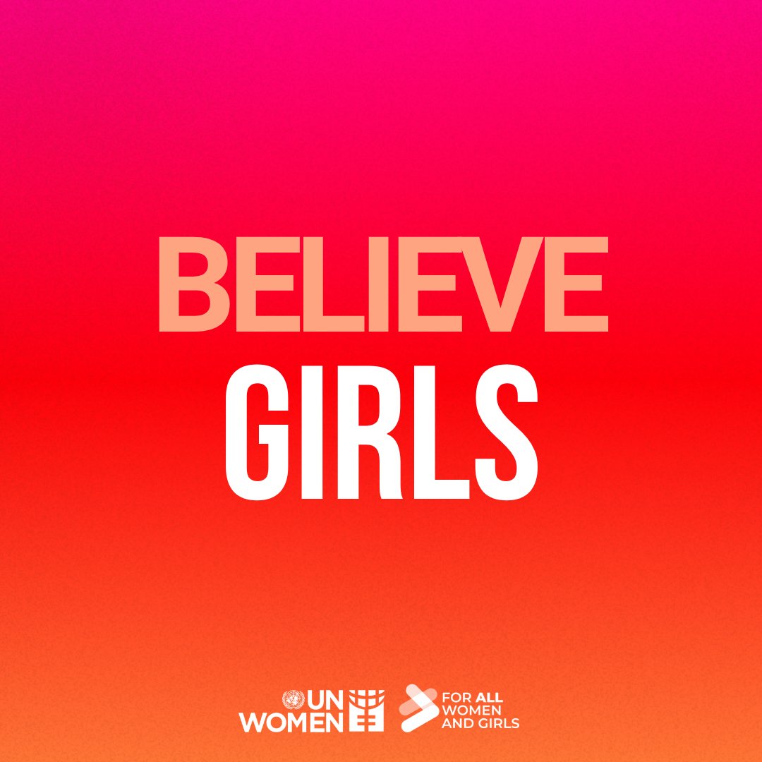 UN_Women's tweet photo. Belief is not something survivors should have to earn.

Break the silence. Believe survivors. Bring perpetrators to justice.

There's #NoExcuse not to.

#ForAllWomenAndGirls https://t.co/59YirDZW6K
