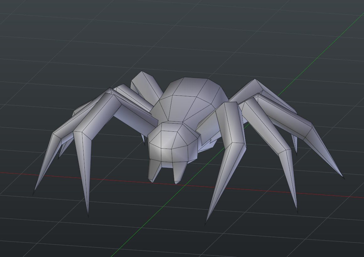 LBER_Dev's tweet photo. Spider 3D.    

#lowpoly | #b3d https://t.co/8JdkhqIQds