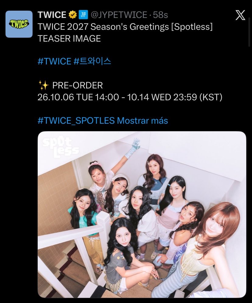 ImyccTwice's tweet photo. Súper buena idea postear el lanzamiento de una canción (tarde además, porque allá está disponible desde hace casi 10 horas) y a los 30 minutos algo completamente distinto 🤖 https://t.co/XIRuxYqxd1