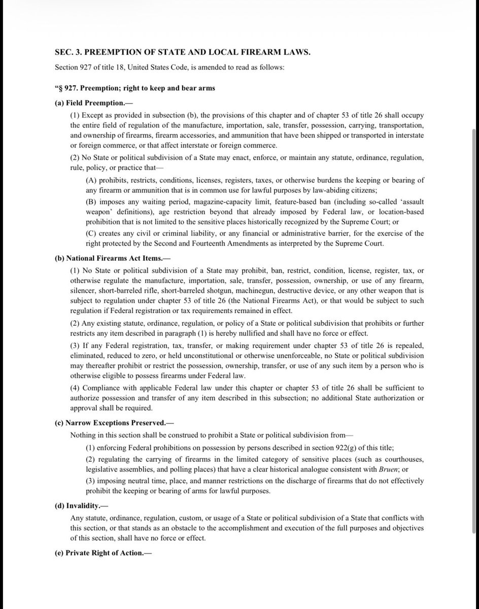 MrJoshuaYoder's tweet photo. @GunOwners @WilliamArmentr5 Now let’s get states permanently prohibited from enacting or having any gun control.

We need federal preemption https://t.co/EQrpPGQjoR