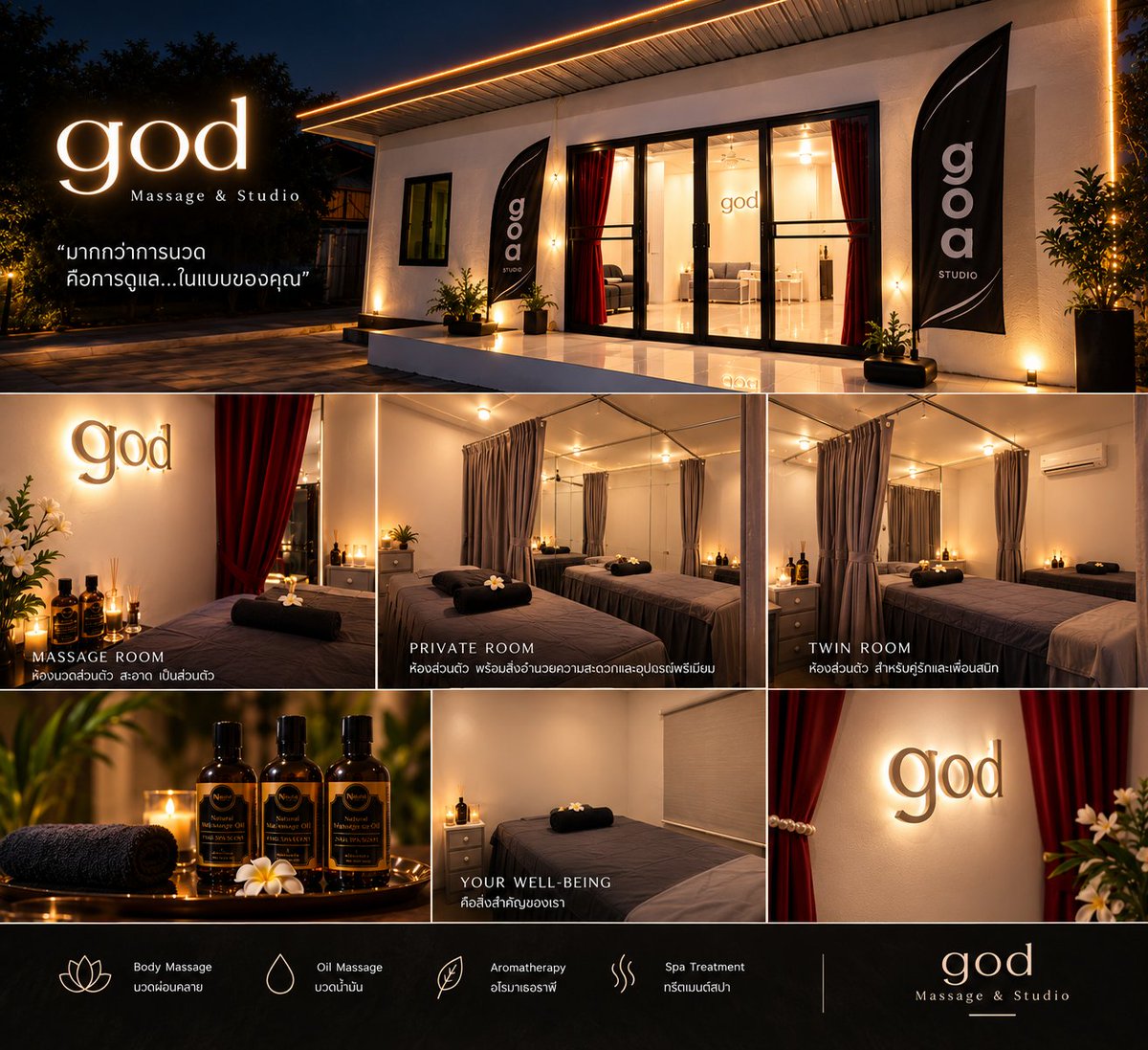 godmassageth's tweet photo. 🫂 ความสุขเพิ่มได้ทุกวันที่ #GOD #Massage #ร้านนวดสปาชาย พิกัด #นนทบุรี แนวคิดใหม่ Co-Massage Space &amp; BDSM Studio 
✅ นวดสปาชายโดย Expert Therapist
✅ เช่าห้องนวดรายชั่วโมง
✅ เช่าห้อง Play #BDSM #Cumcontrol พร้อม Master

📣ไลน์ร้าน https://t.co/zofoQUOTrg https://t.co/Dzpvr4ZNJk