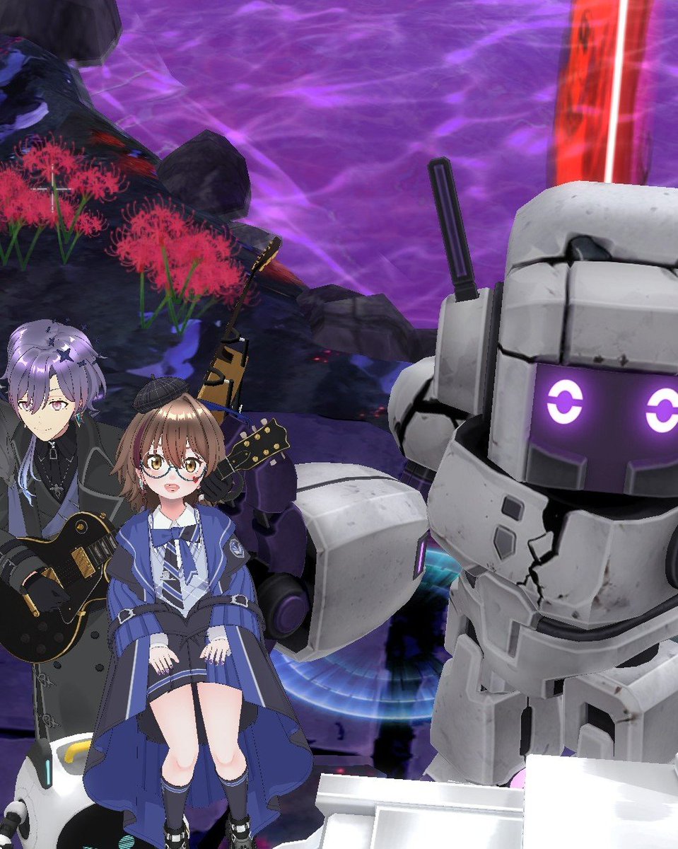 nagimo810's tweet photo. ゴッジのお部屋にお邪魔してロボットに抱っこしてもらった！ロボットも一緒に画面に写りたいと思うとアバターが端っこになっちゃうのがよく分かった😉

🤖ロボット欲しくなっちゃった

#REALITY 
#リコリスが咲く静寂の廃城 https://t.co/CxEhL39TGz