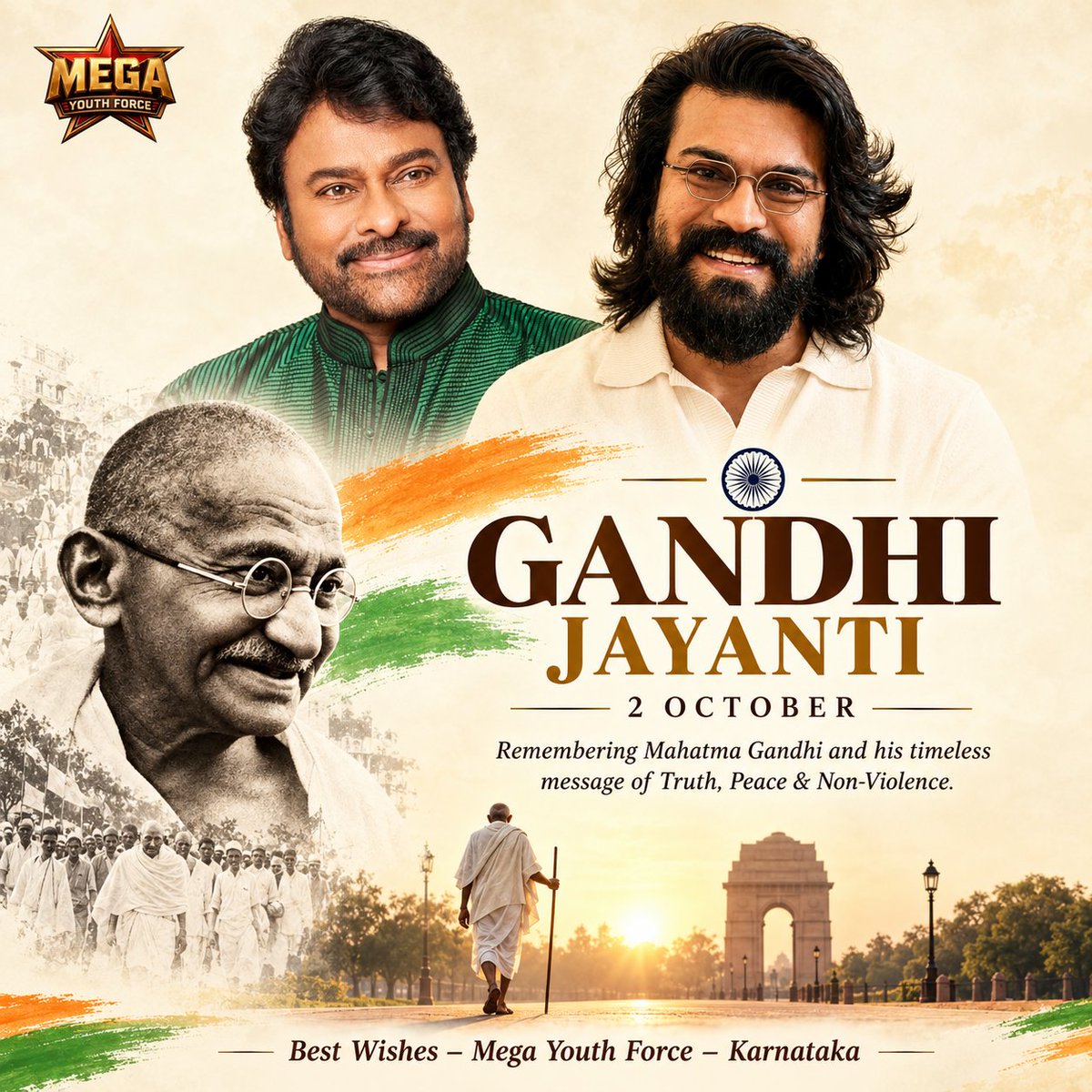MYFKarnataka's tweet photo. Remembering the Father of our Nation, Mahatma Gandhi ji on his birth anniversary 🇮🇳

Let us walk the path of Truth, Peace &amp; Non-Violence and inspire a better tomorrow🙏

@MYFOffl
#GandhiJayanti #MahatmaGandhi https://t.co/iiESloZhCt
