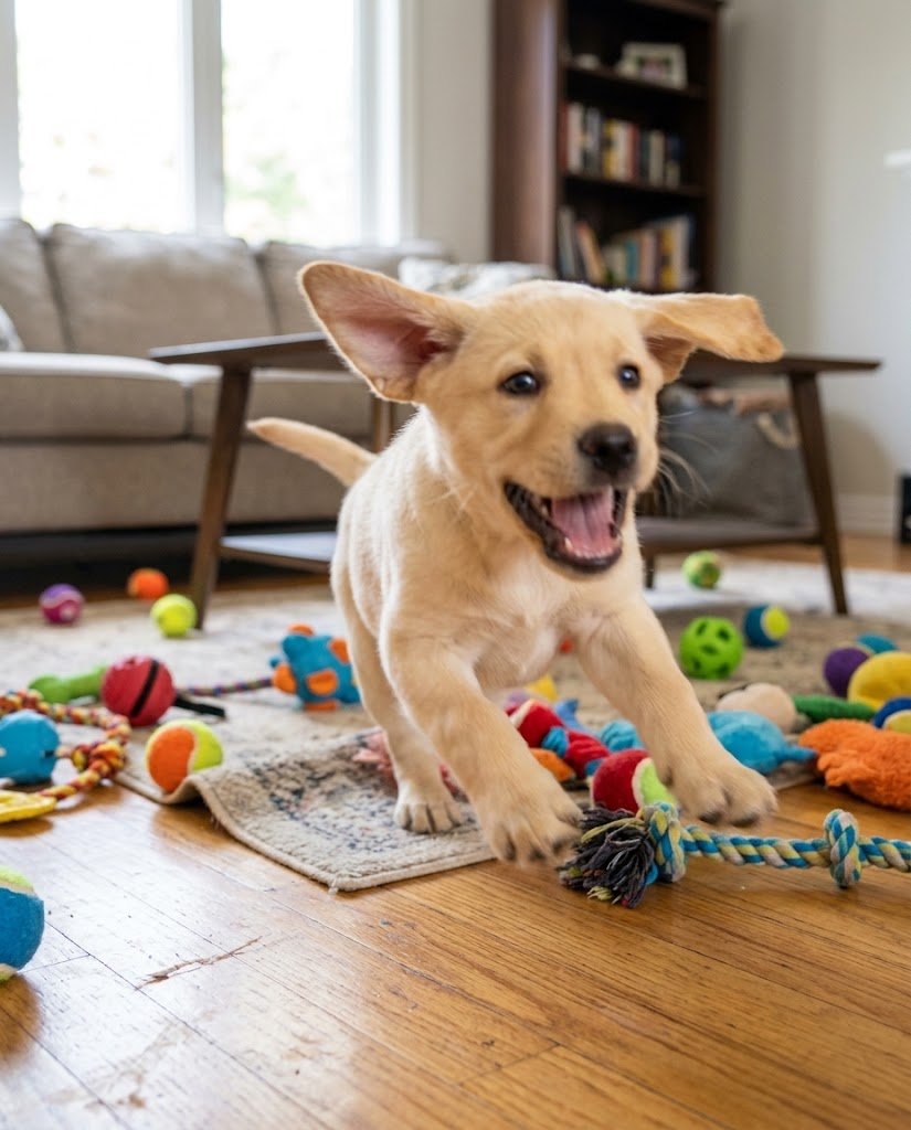 lbrdrlovers's tweet photo. Your Lab puppy isn't bouncing off the walls because they need another walk.
They might just need a nap. ๐ด
Like toddlers, overtired puppies get wilder, not sleepier.
#LabradorPuppy #PuppyBehavior https://t.co/YmP5k7sARm