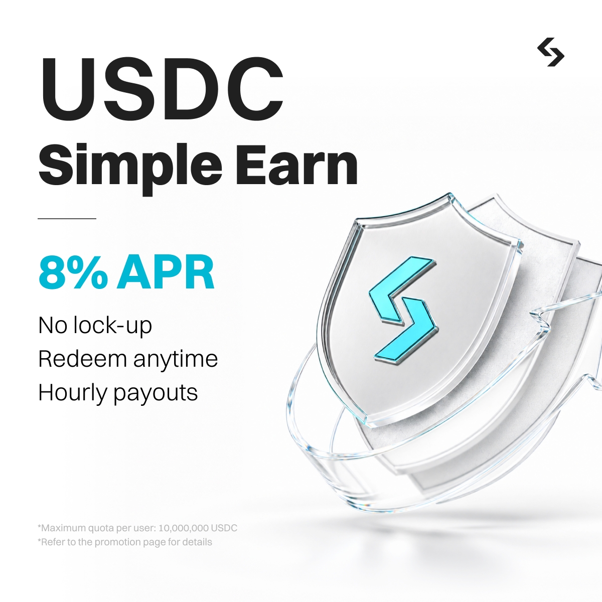 bitget's tweet photo. Grow with our supporters. Earn 8% APR on USDC with **Limited-Time High-Yield Earn**.

📅 October 2, 06:00 – October 9, 13:59 (UTC)

Put your USDC to work today. ↓