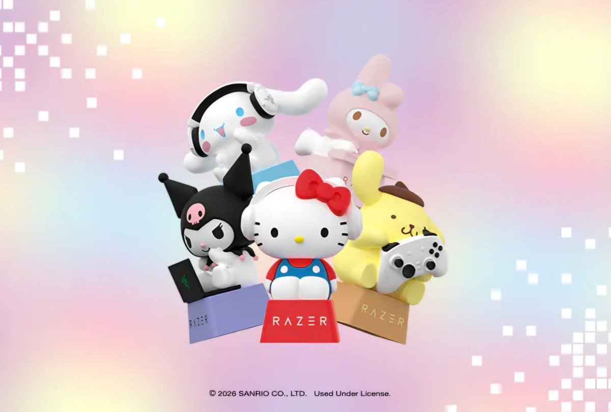 gcapixel's tweet photo. Razer выпустит новую коллекцию с Sanrio
 
Туда войдет:

⏺️Гача с кейкапами из 5 персонажей
⏺️Вакуумные наушники с Куроми
⏺️И целый набор с Помпомпурином: клавиатура, мышка, коврик и наушники
 
В продажу запустят всю эту красоту уже в этом месяце.

Это мы покупаем 💳 https://t.co/Op1FYw3SWM