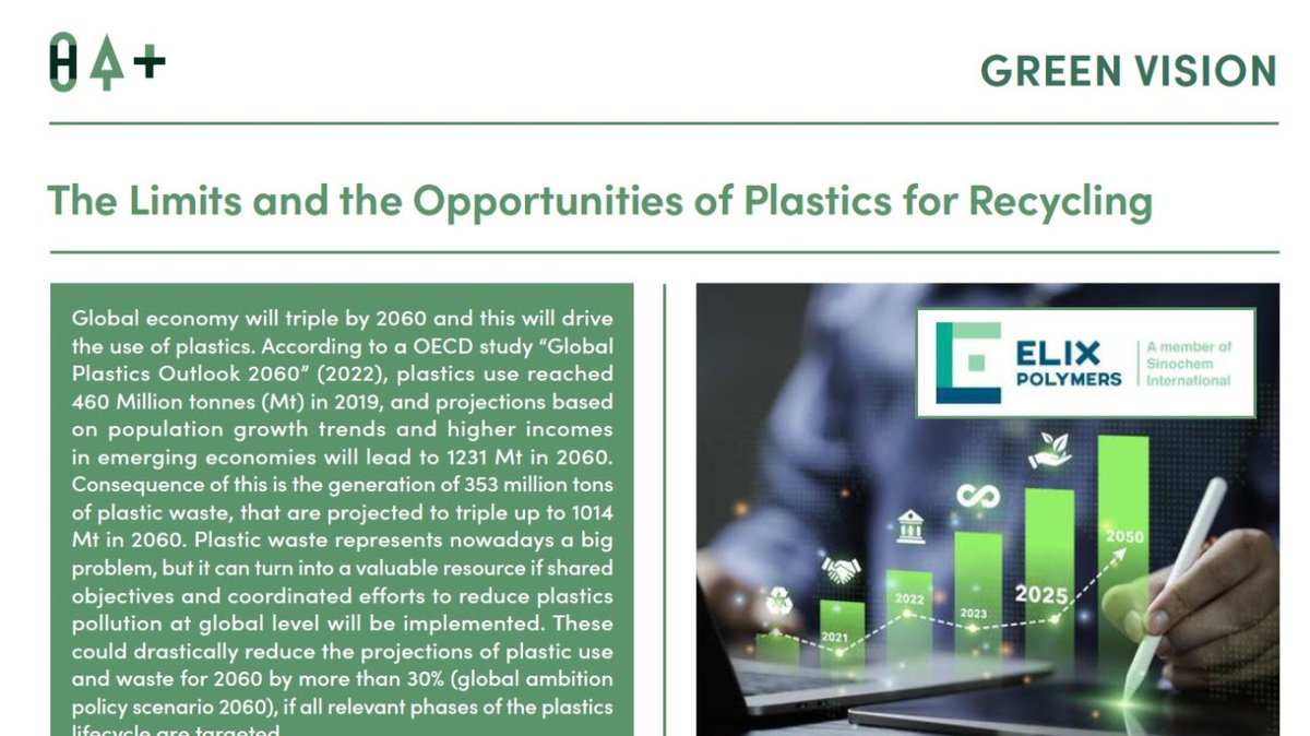 ELIXPolymers's tweet photo. At @ELIXPolymers, we're proud of our team!
🍀 In PNP Magazine (pp. 21-23), our colleague Luca Chiochia explores how bio-waste &amp; recycled plastics replace fossil sources in our ABS E-LOOP range.
📖 Full article: https://t.co/dPDq0G08Z2 https://t.co/Nqn2Otkm4O