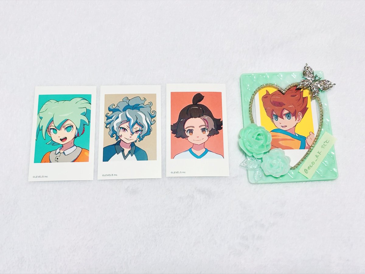 oco_kk's tweet photo. ꒰交換 譲渡꒱ イナズマイレブン イナイレ POPUP フォトカード ver.2、3

求 画像4┊フォトカ 330円/特典 200円＋送料
譲 画像参照

ღ画像1枚目は交換┊2、3枚目は交換or譲渡
ღ画像2枚目最上段1枚、下段全て2枚ずつあります
ღ郵送での交換のみ

お気軽にお声掛けください𓂃 𓈒𓏸 https://t.co/5wIbzu707J