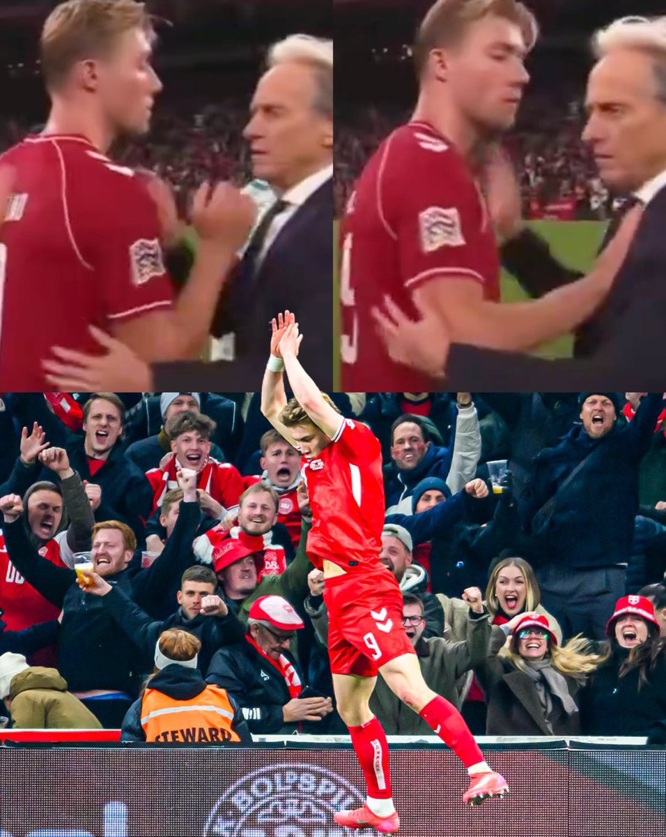 anok68197's tweet photo. Rasmus Hojlund refused to hug Jorge Jesus after the match. #DENPOR https://t.co/4cvgVqNLhz