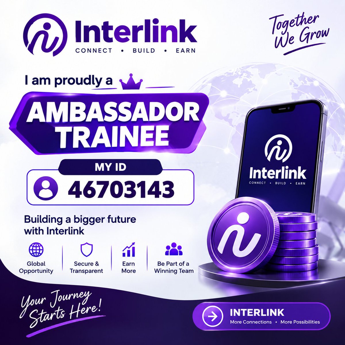 itzexcellencybk's tweet photo. 🚀 Proud to be an Interlink Ambassador Trainee!

Building, connecting, and learning with the Interlink community. 🌐💜

Ambassador Trainee ID: 46703143

#Interlink #ITL #ITLX #ITLG https://t.co/dbjqtfy6Zp