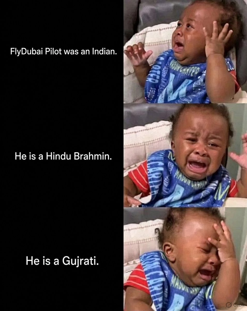 rishibagree's tweet photo. Indian leftists since yesterday, after hearing the identity of the hero who saved FlyDubai passengers from a plane hijacking: https://t.co/wJU9UpUmki