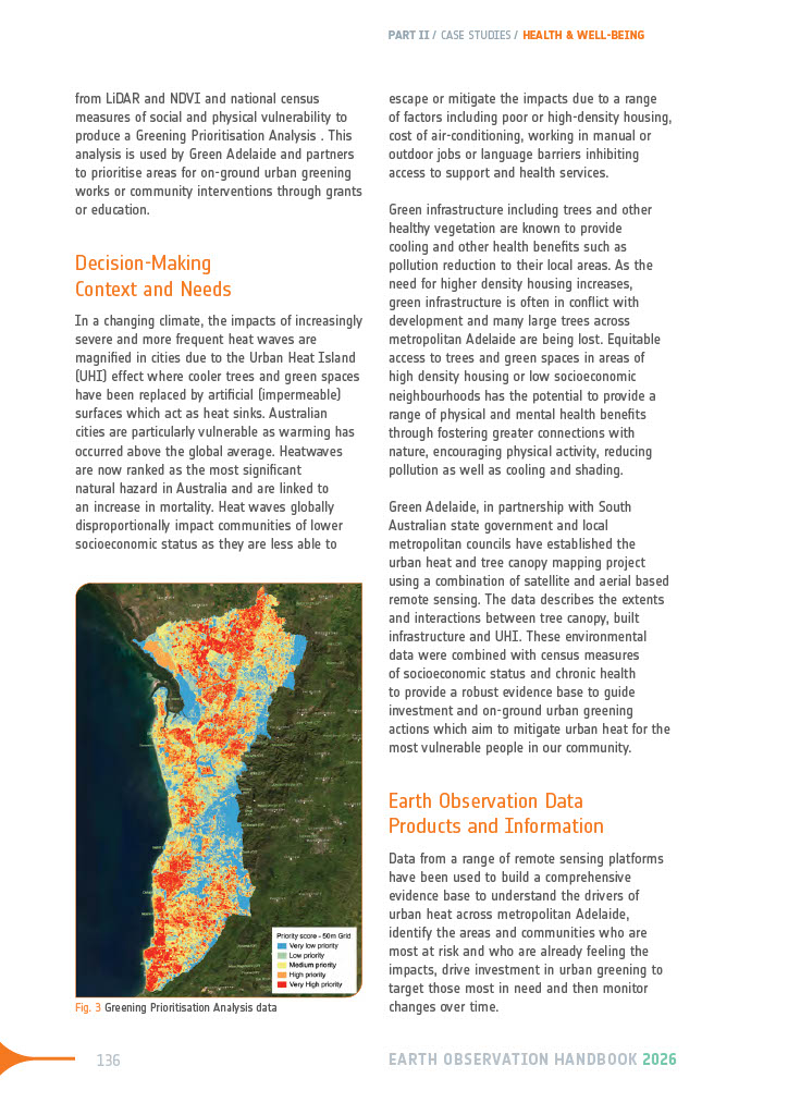CEOSdotORG's tweet photo. 🌡️ Case Study: Adelaide Urban Heat and Tree Canopy Mapping Project - one of over 40 case studies featured in the  2026 EO Handbook: Satellite Observations in Support of Adaptation and Resilience.

📩 Sign up to hear when the handbook officially drops: https://t.co/bS23E0gkHW https://t.co/ztywiZbXPy
