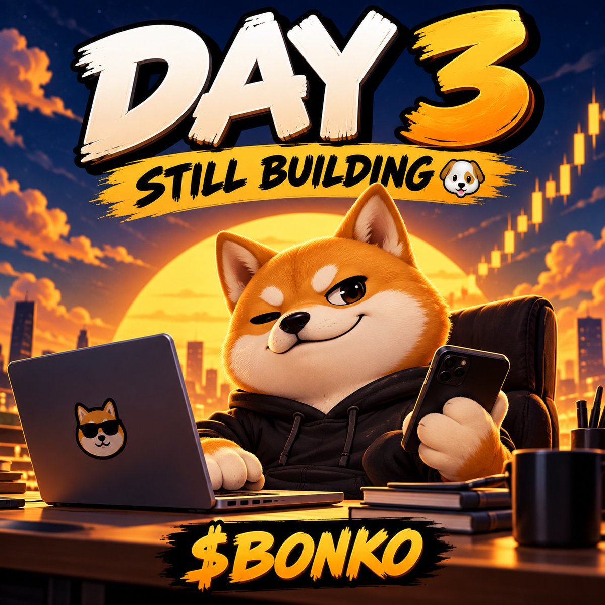 4BONKO's tweet photo. Day 3 of BONKO 🐶
We’re still here, still building, and growing the community from zero.
No fake hype. No fake promises. Just BONKO.
🚀 https://t.co/Rbs7Vci16g: https://t.co/2JqJQh9SLe
💬 Community is open.
$BONKO #Solana #Memecoin https://t.co/satFZphheX