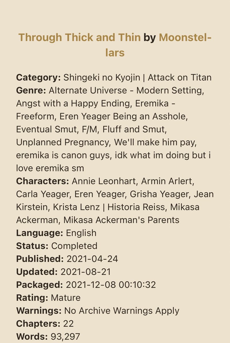 EremikaSphere's tweet photo. Another remarkable piece from Moonstellars. The story filled with emotional conflict, the difficult journey of rebuilding trust, and finished with a truly lovely ending.

We sincerely hope Moon will return someday to create her another spectacular work.

#EMficz https://t.co/PU8GiNOcAH