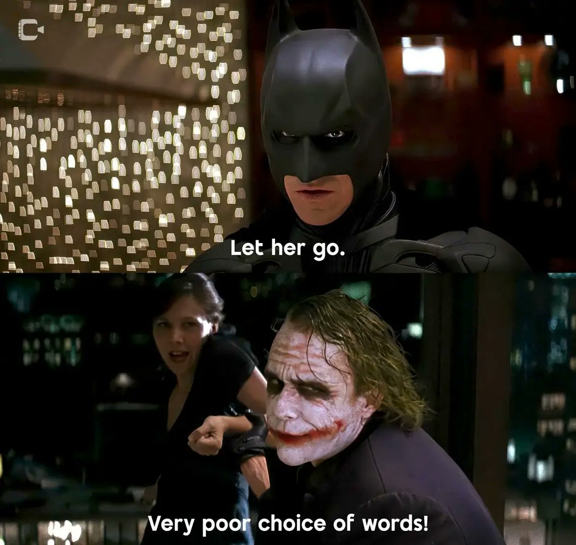 empatheticcain's tweet photo. ((Kind of sad they all misunderstand Ledger's performance as well because he was still that guy, he just had edgier makeup on. https://t.co/eGfzVxVgWX