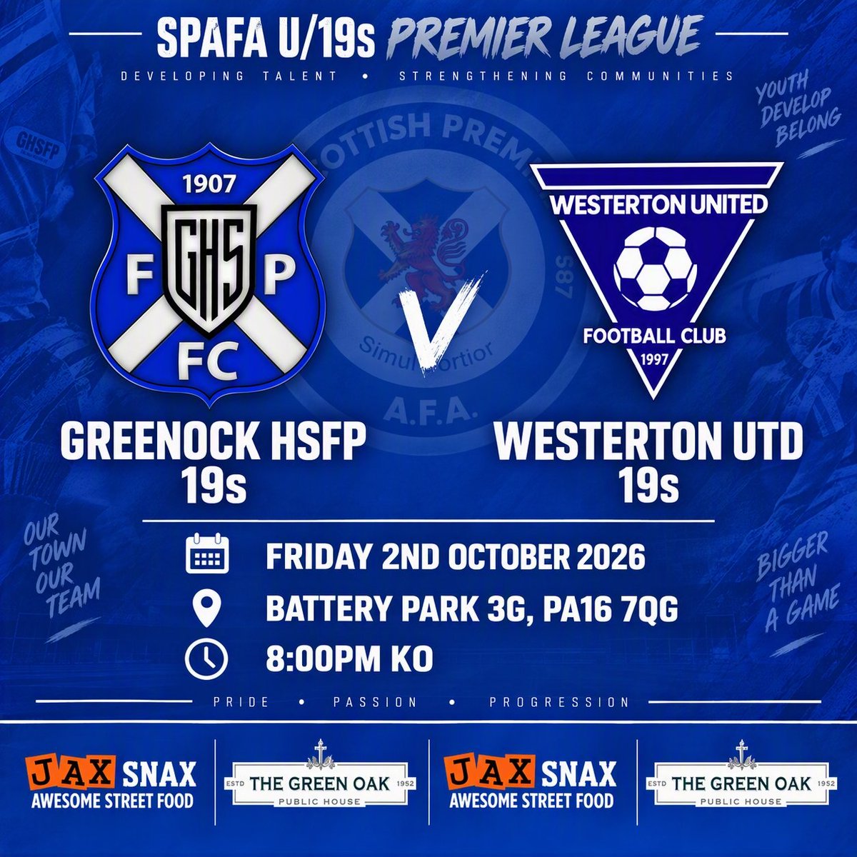 ghsfp19s's tweet photo. Friday night Football for the @spafaofficial 19s tonight as we welcome Westerton to the Battery Park 3G. 

8pm KO

@scottish_aff 
@L1veAtTheAmmys 
@amateurgrzsw https://t.co/5yD1X5LwBe