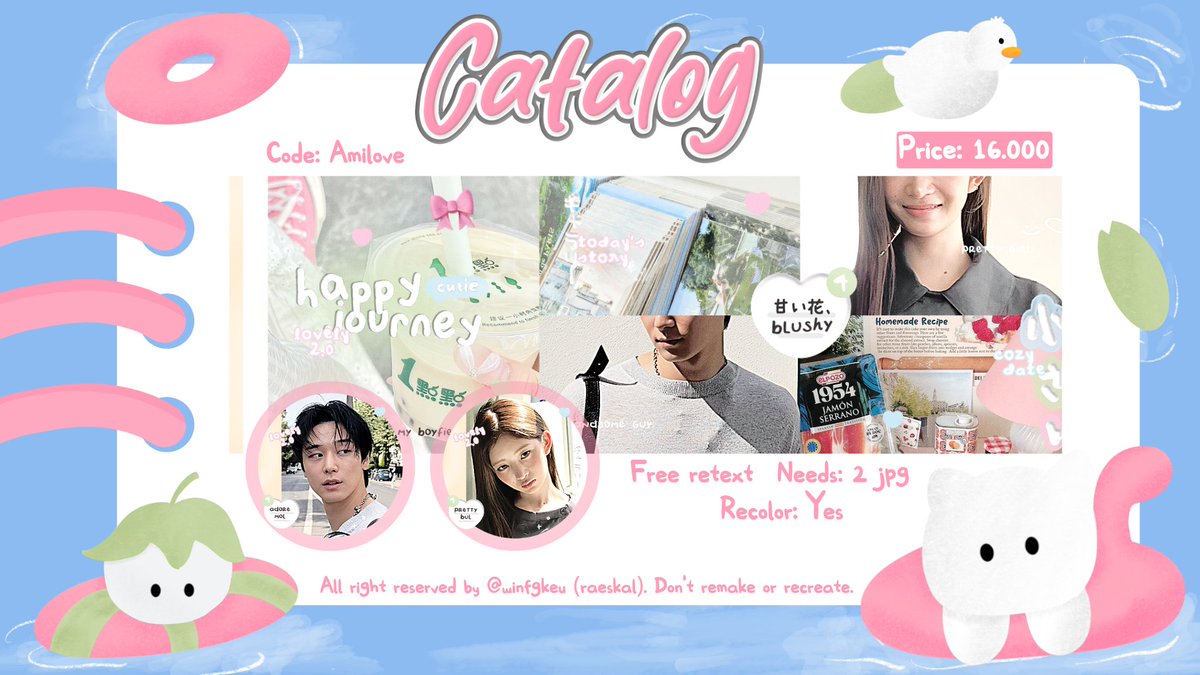 winfgkeu's tweet photo. rt's will be appreciated, maaci! ♡ 

kenalan yuk sama katalog layout baruku ini. layout karina renjun nya ufs ia dan aku juga open titip layout special price katalog baru ini jadi 8.000 untuk single dan halu, untuk couple 12.000 aja :3 

#zonauang #zonajajan https://t.co/Ku1nQBbTTe