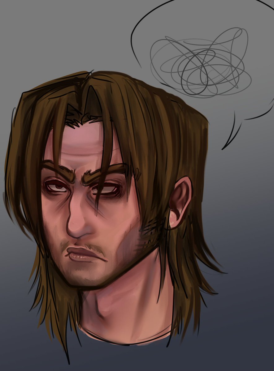 kathrineblau's tweet photo. face rendering practice on jimmy... 
#mouthwashing https://t.co/Gdtg5GzQTG