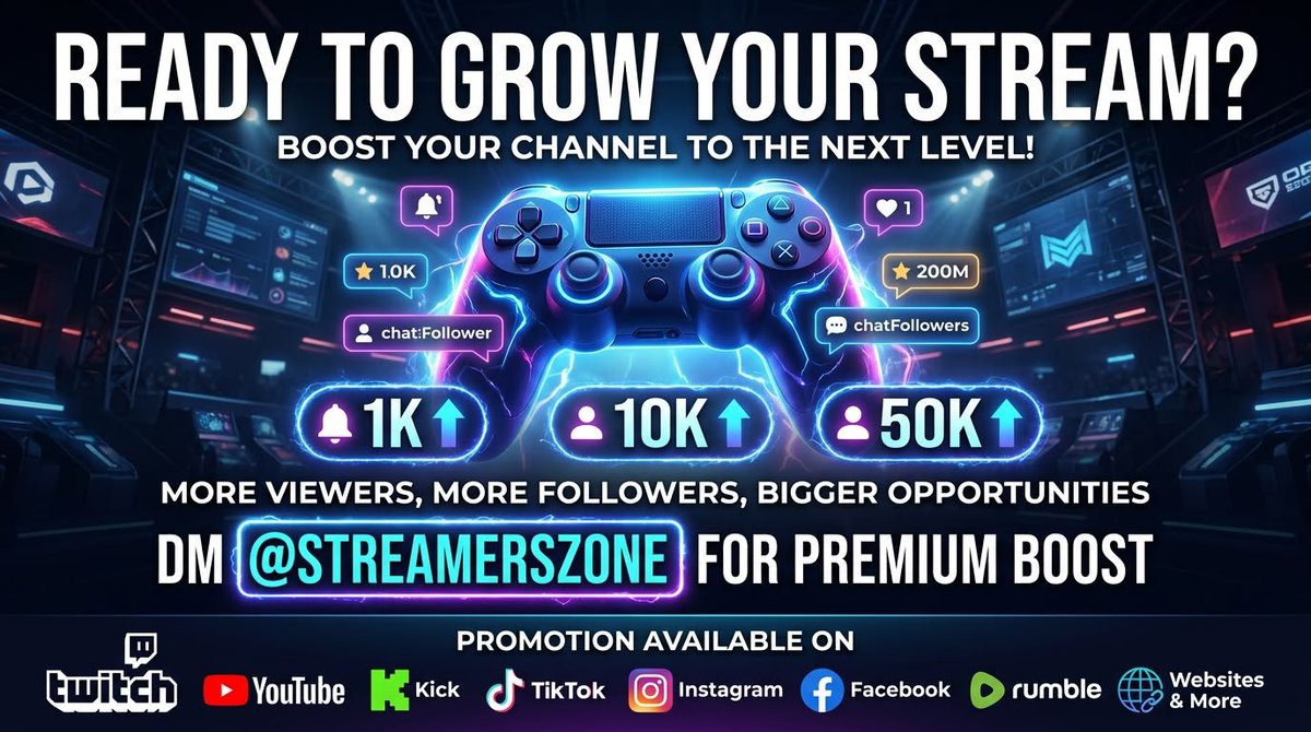 streamerszone's tweet photo. 🚀Streamers and Content Creators

•  Drop your links and handles and start a follow chain👇
•  Boost your channel!📈
•  Creators Let’s thrive together!🫂
•  Network together and interact, Like and repost🔁
•  I'm dropping subs all day!

DM ME FOR PROMO✉️ https://t.co/v9iYJpWXSs