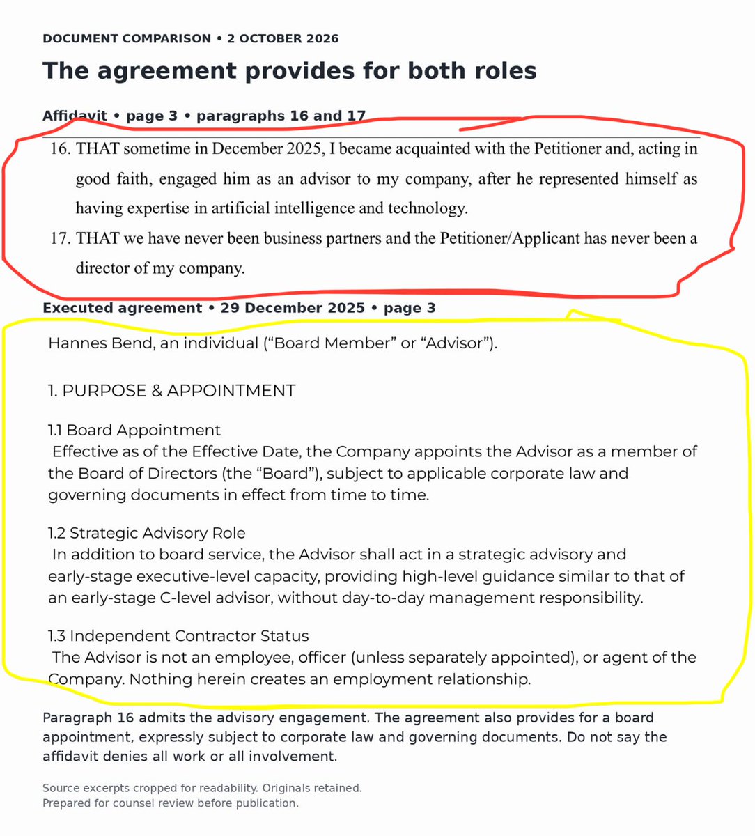 hnnsbnd's tweet photo. The Kenyan elite seem to laugh at the rule of law & us all. 
They lie to our faces, in court & publicly while taking our labor & money.

The CEO who threatened & scammed me, thomas ogutu, told the court under oath that I had “never been a director of my company.”

And he also told me with a crooked smile “you don’t need a good lawyer when you know the judge.” and “charles is onboard to help my company get any regulations and avoid any tax troubles.”

Yet the signed VeGrid shareholder resolution dated 30 December 2025 expressly accepts my appointment as a director “with immediate effect” & authorises the necessary registry filings.
Also signed by then-CEC of Nairobi County charles kerich & @KCBInKenya @Volemi.

The executed agreement from 29 Dec also provides for board membership alongside my advisory role, plus 3% equity. Combined value including cash owed is over $300k.

How does his statement square with those documents? 

I want these documents examined together & this discrepancy answered under oath. Does it constitute perjury?

@DCI_Kenya is suppressing evidence (they have) requests from @ODPP_KE for 6 months now. Ombudsman & ODPP complaints actively investigating.

Check these documents with screenshots of ogutu’s sworn affidavit(red) & signed company documents (yellow).

If knowingly false, material statements in the affidavit were proved, the offence would be perjury under section 108(1)(a) of Kenya’s Penal Code, Cap. 63, punishable under section 110 by up to seven years’ imprisonment.

But he might know the judges? 
He got away with 44m+ in the Postapay scandal years ago. Check court records also on https://t.co/H2Bk1nzs7J - oh and the whole affidavit stinks of self victimization as well. Typical smell of a sociopath who cannot take accountability for his most obvious lies.

How much corruption can we accept? 
I say enough is enough:
Justice for those corrupt crooks!