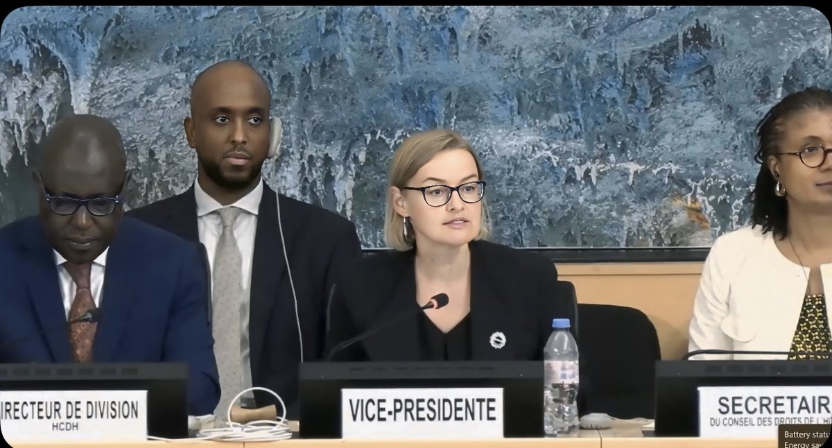 OmarFarukOsman's tweet photo. At the ongoing 63rd session of the @UN Human Rights Council, where Somalia’s human rights situation is once again under review, I delivered a statement addressing grave attacks on media freedom and calling for draft laws to be brought into line with the international human rights standards #Somalia is obliged to uphold.

I also welcomed the establishment of the National Independent Human Rights Commission and the start of its work, while stressing that it must be adequately resourced to operate independently and effectively.