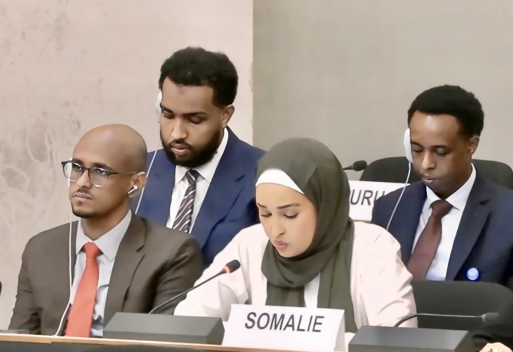 OmarFarukOsman's tweet photo. At the ongoing 63rd session of the @UN Human Rights Council, where Somalia’s human rights situation is once again under review, I delivered a statement addressing grave attacks on media freedom and calling for draft laws to be brought into line with the international human rights standards #Somalia is obliged to uphold.

I also welcomed the establishment of the National Independent Human Rights Commission and the start of its work, while stressing that it must be adequately resourced to operate independently and effectively.